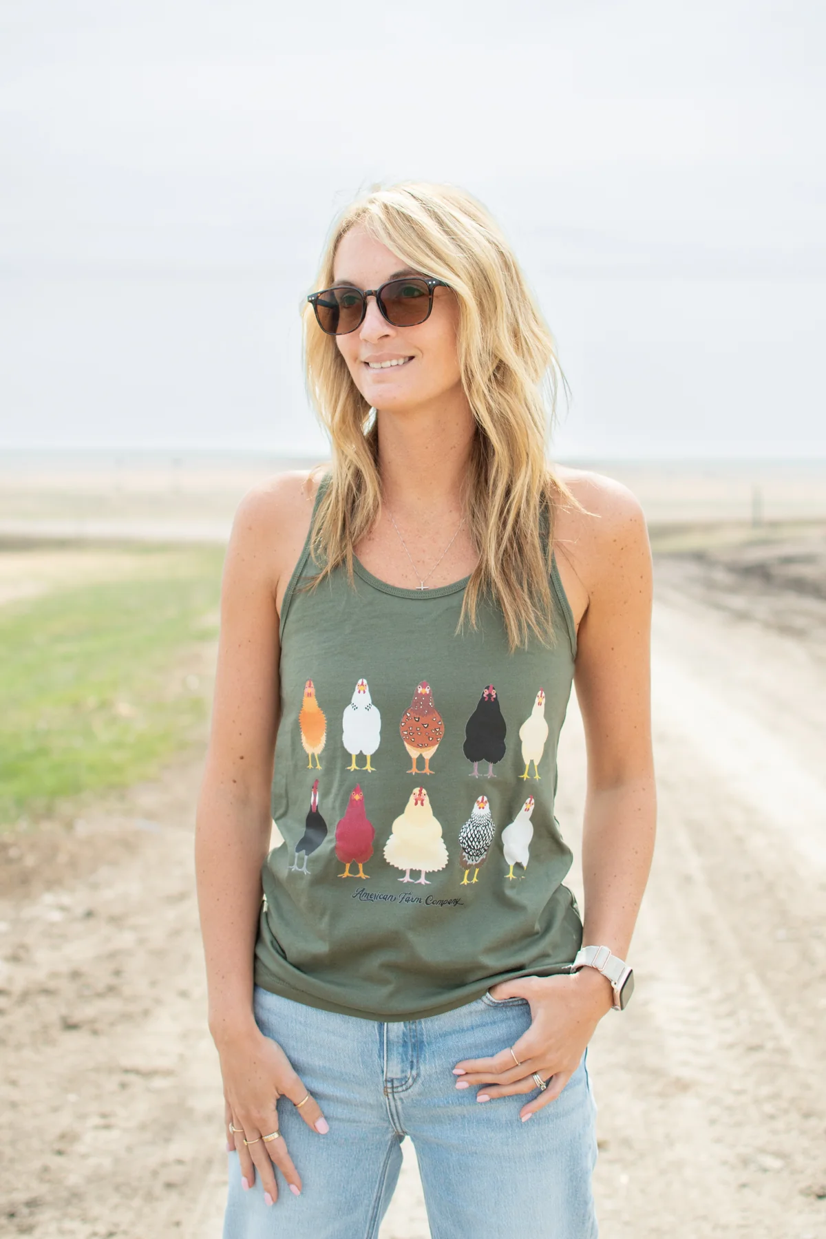 AFC Chickens Racer Back Tank Top