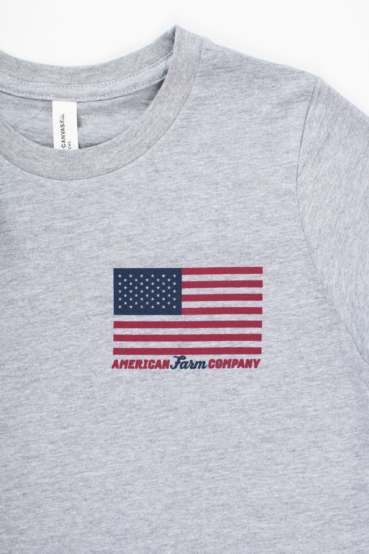 American Farm Company Flag Gray Toddler/Youth Tee - Image 3