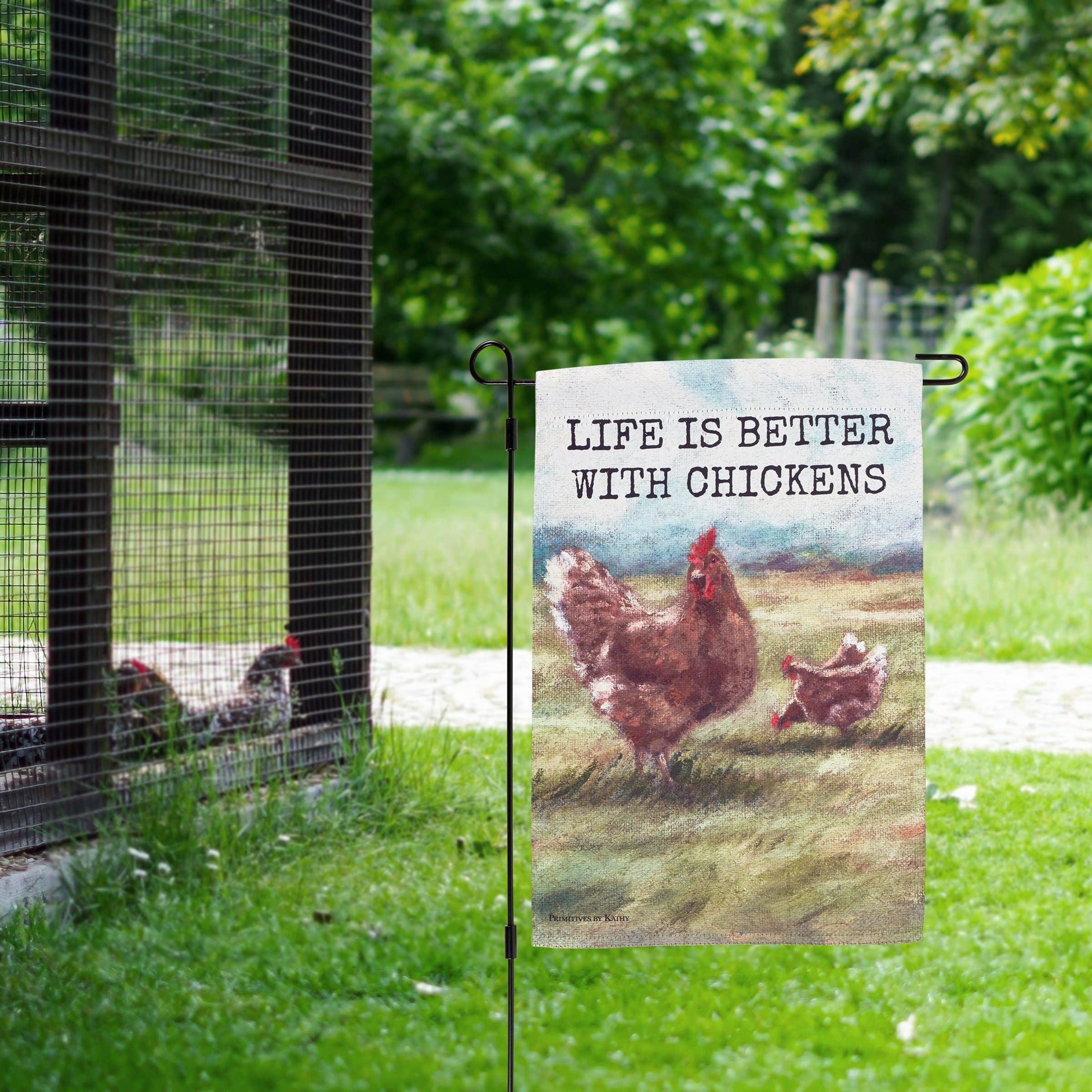 Life Is Better With Chickens' Garden Flag - Image 3