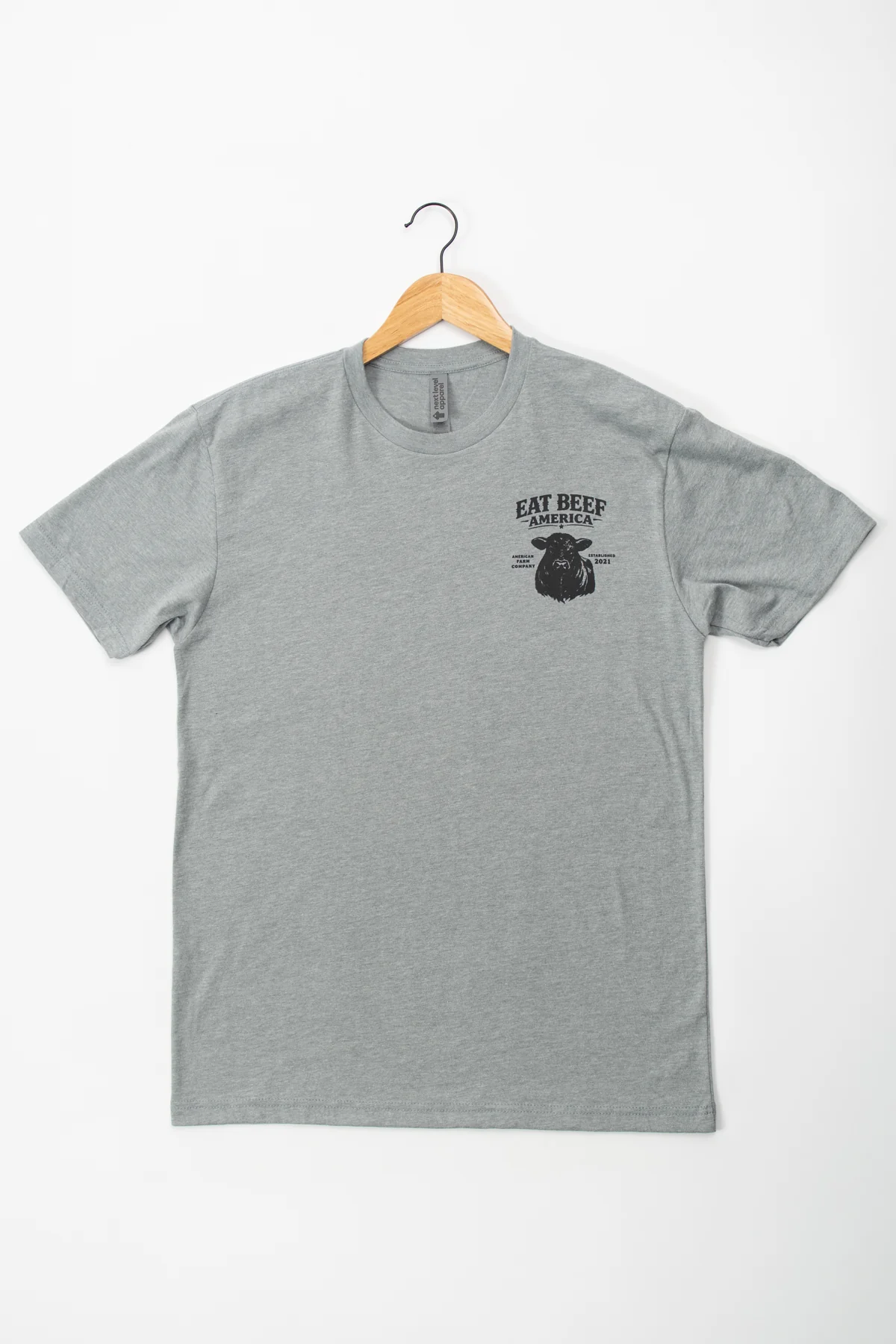 Black Angus 'Eat Beef America' Gray Essentials Tee - Image 10