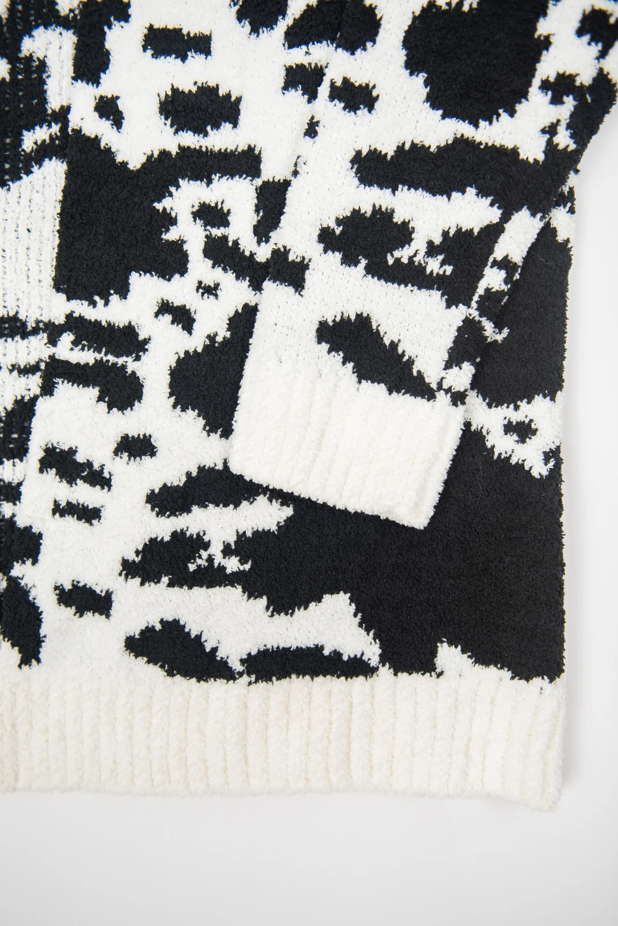 Black Cow Print Luxe Cardigan - Image 10