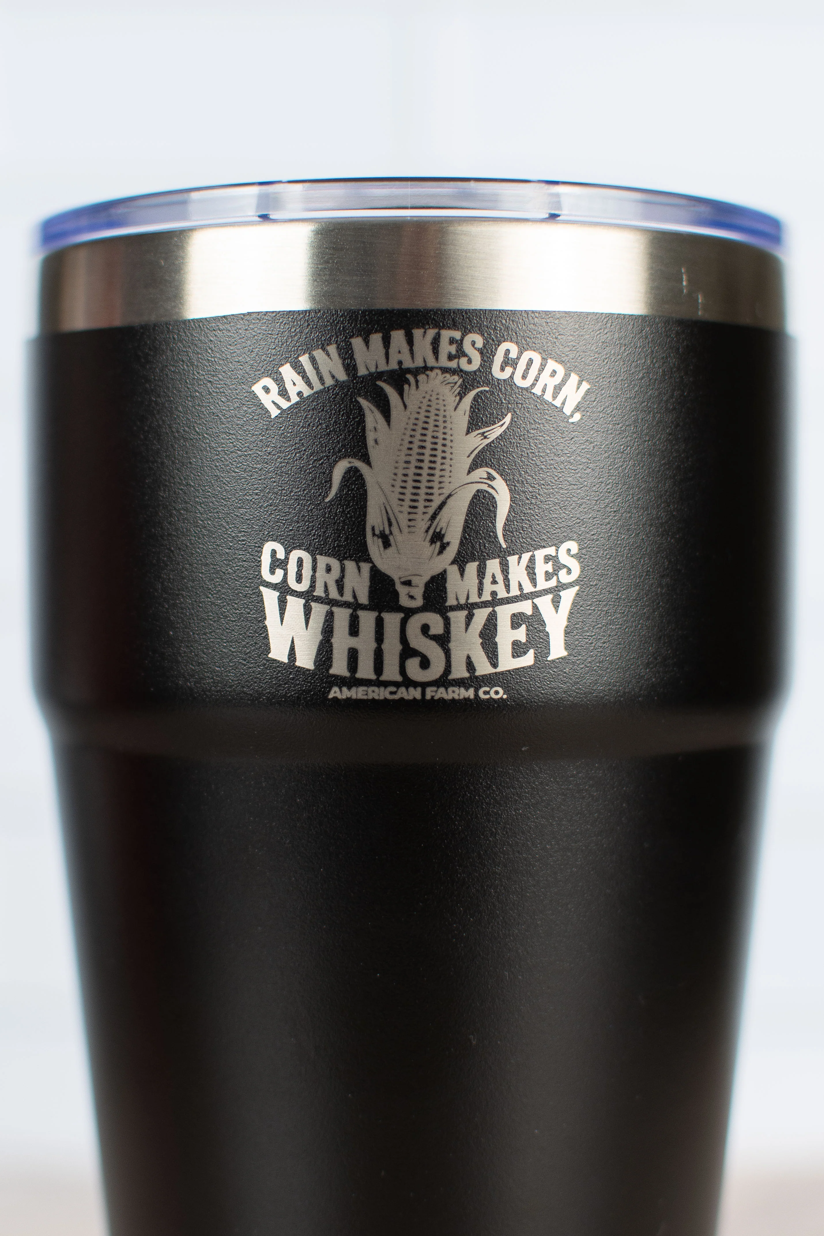 Black 'Rain Makes Corn, Corn Makes Whiskey' 30oz Tumbler - Image 6