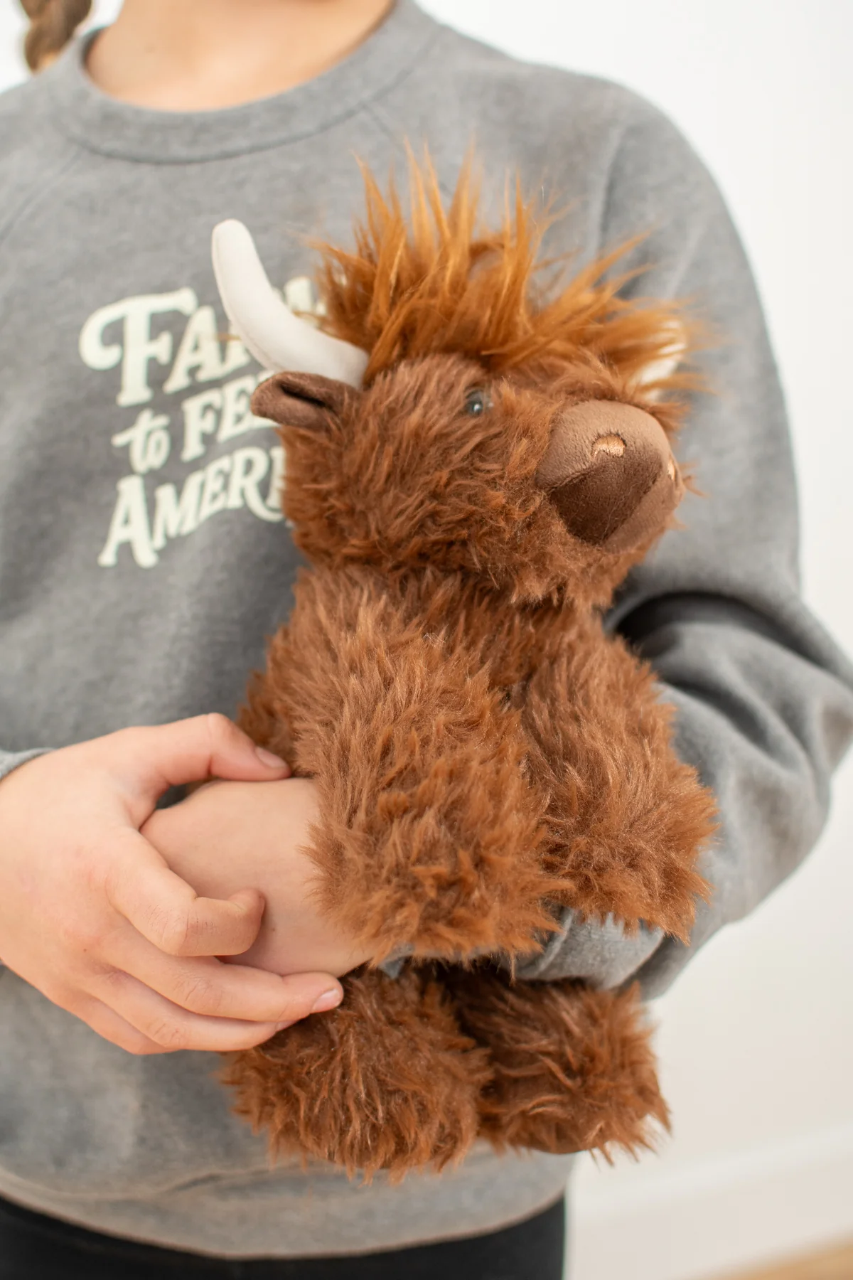 Brown Highland Cow Stuffed Animal Plush - 9" - Image 5