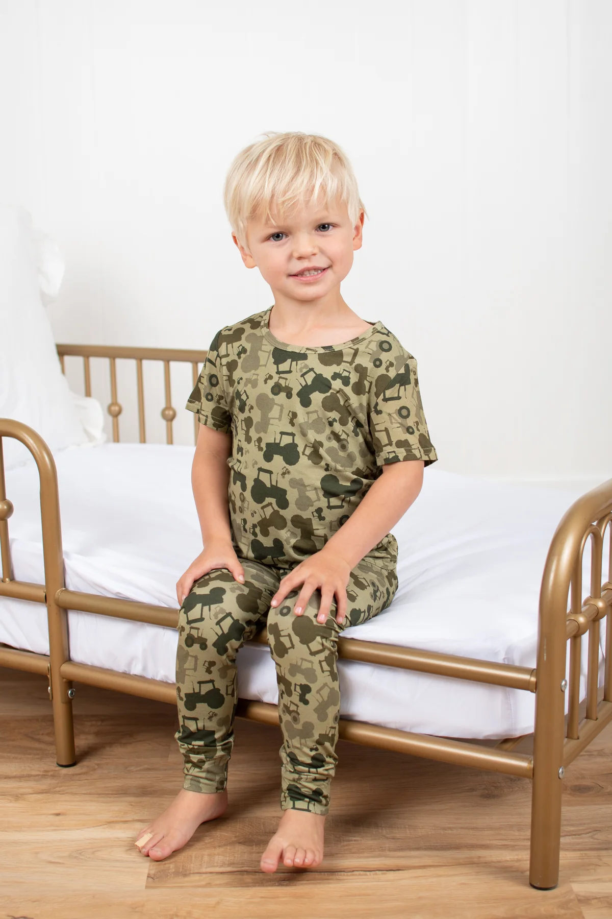 Tractor Camo Toddler/Youth Bamboo Pajama Set - Image 5