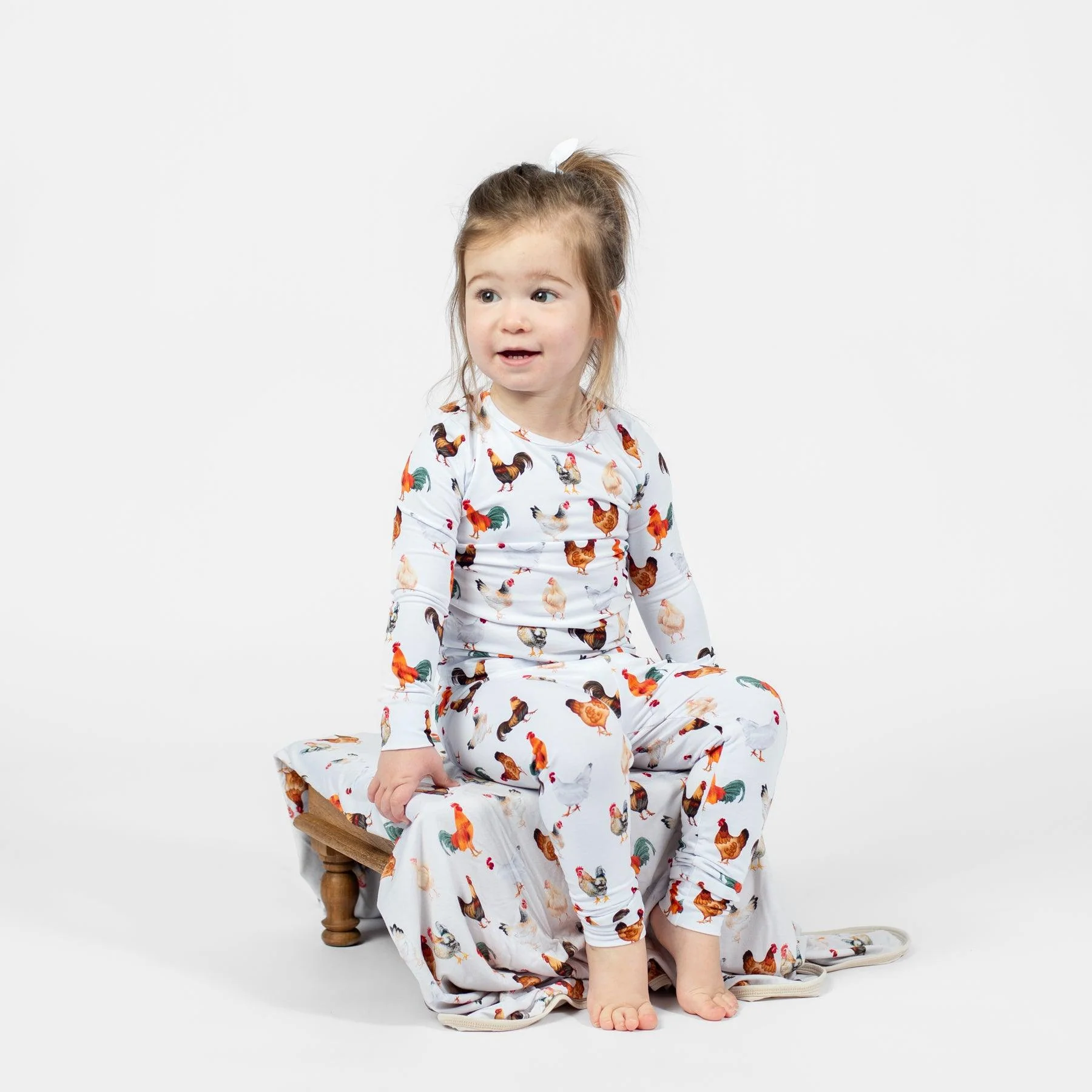 Chicken Toddler/Youth Bamboo Pajama Set - Image 3