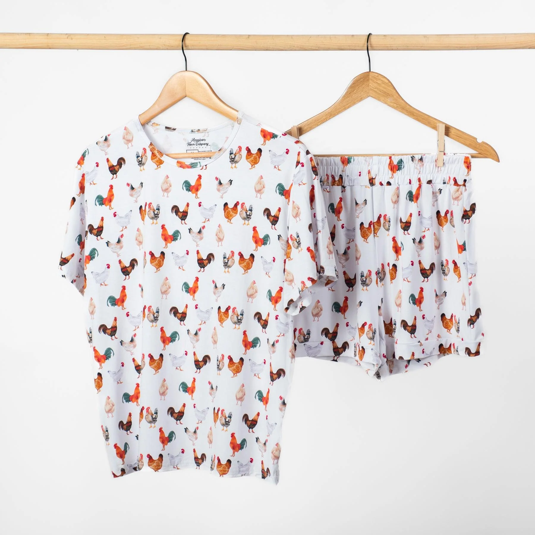 Chicken Bamboo Pajama 2-Piece Set - Adult - Image 6