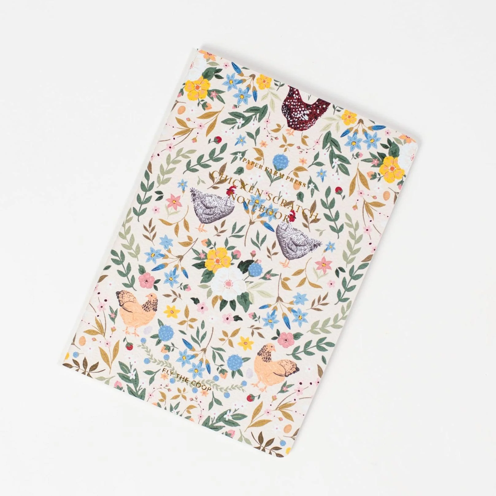Chickens & Flowers Stitched Notebook
