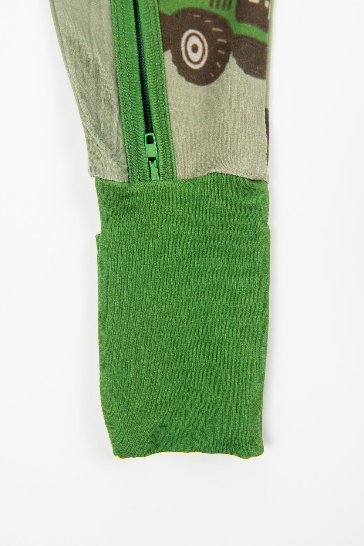 Classic Green Tractor Baby Bamboo Zippy - Image 8