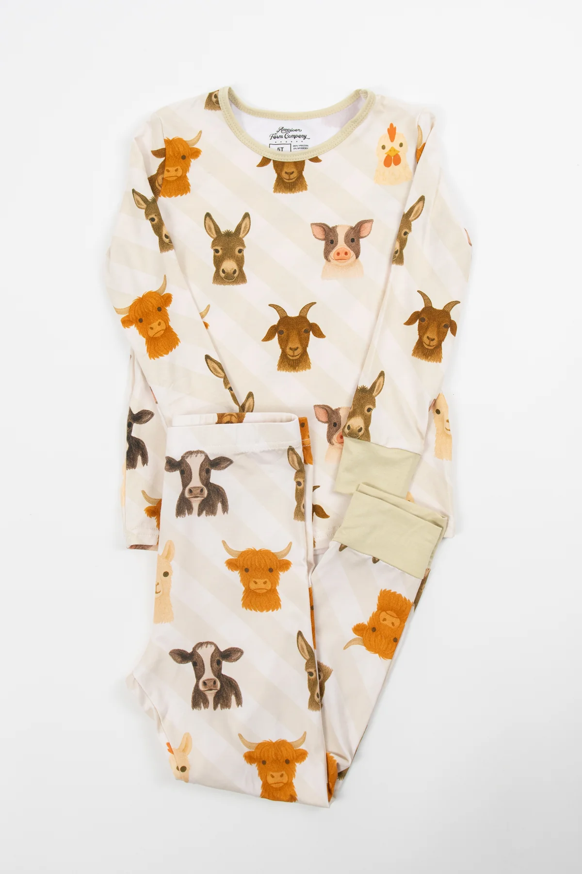 Farm Animals Toddler/Youth Bamboo Pajama Set - Image 7