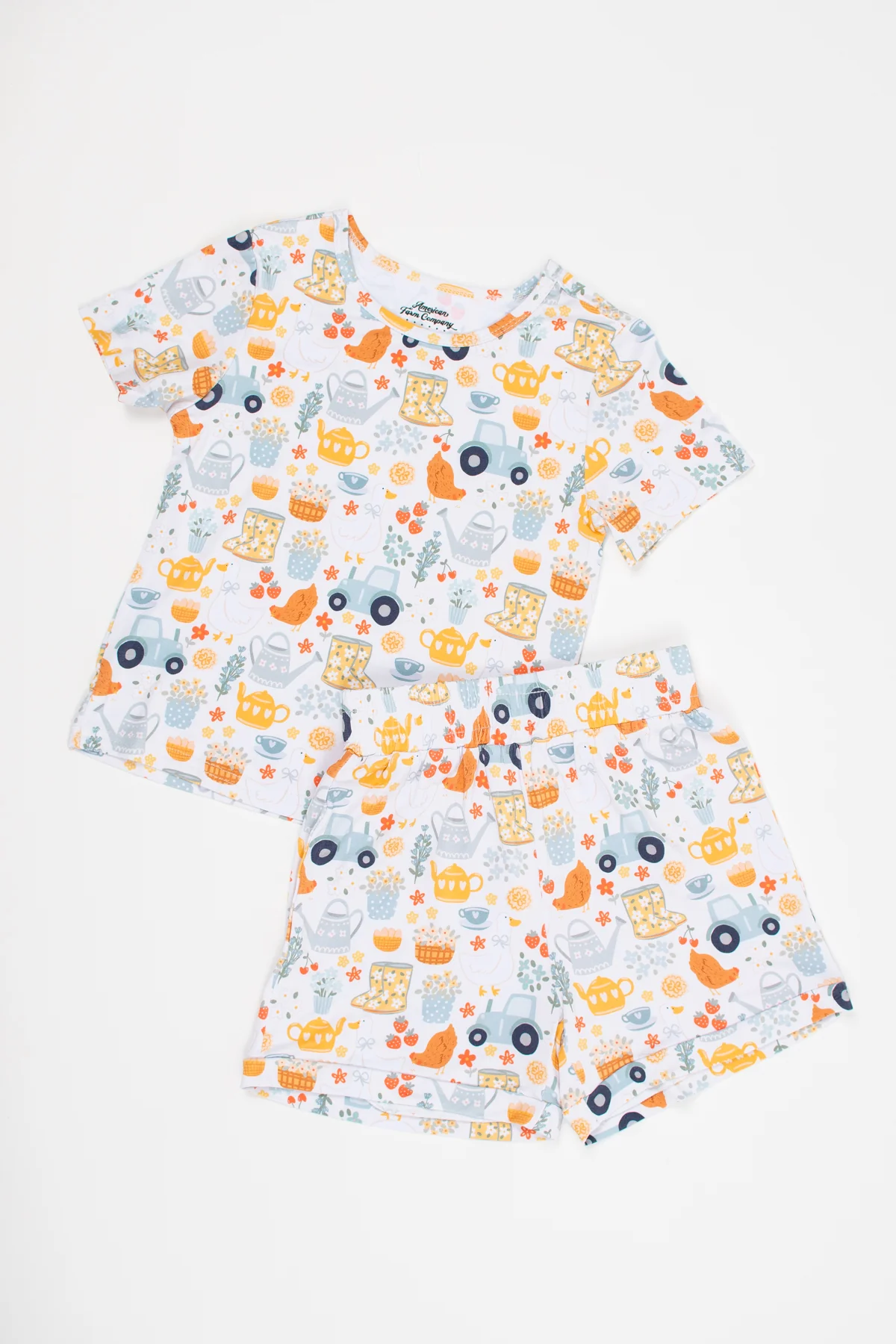 Spring on the Farm Toddler/Youth Bamboo Pajama Set - Image 3