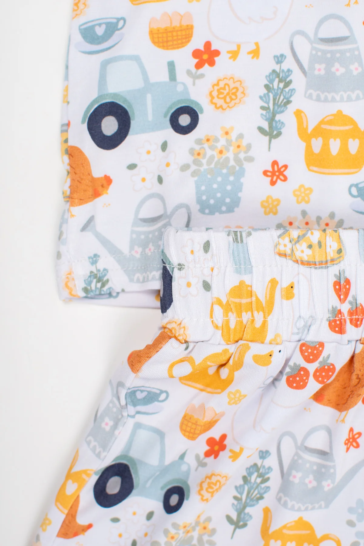 Spring on the Farm Toddler/Youth Bamboo Pajama Set - Image 4