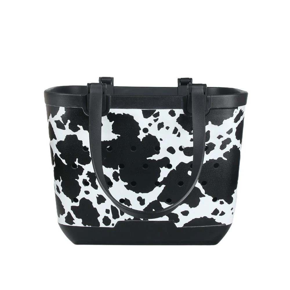 Cow Print Utility Tote Bag - 14.5" - Image 4