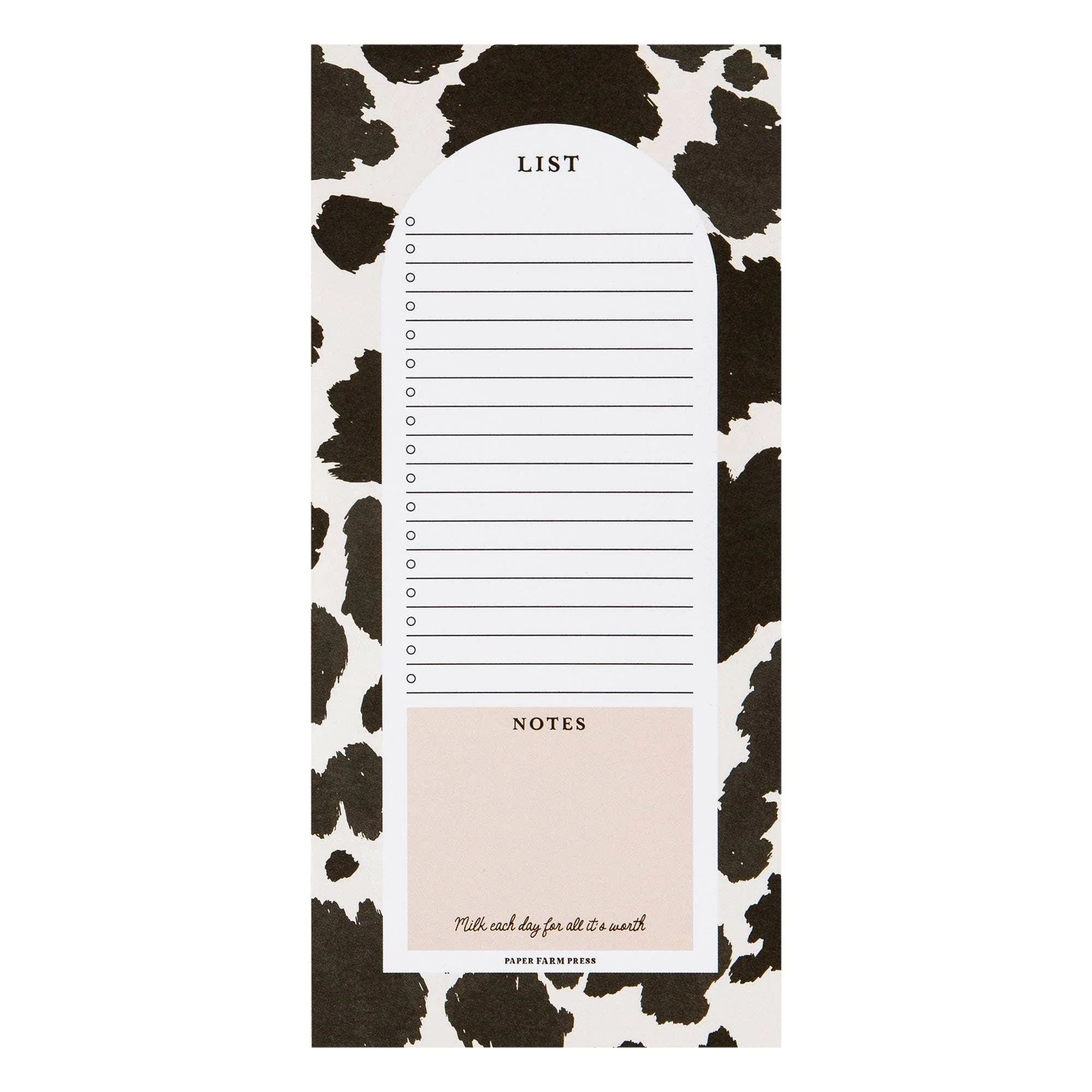 Cow Spots Market List Notepad