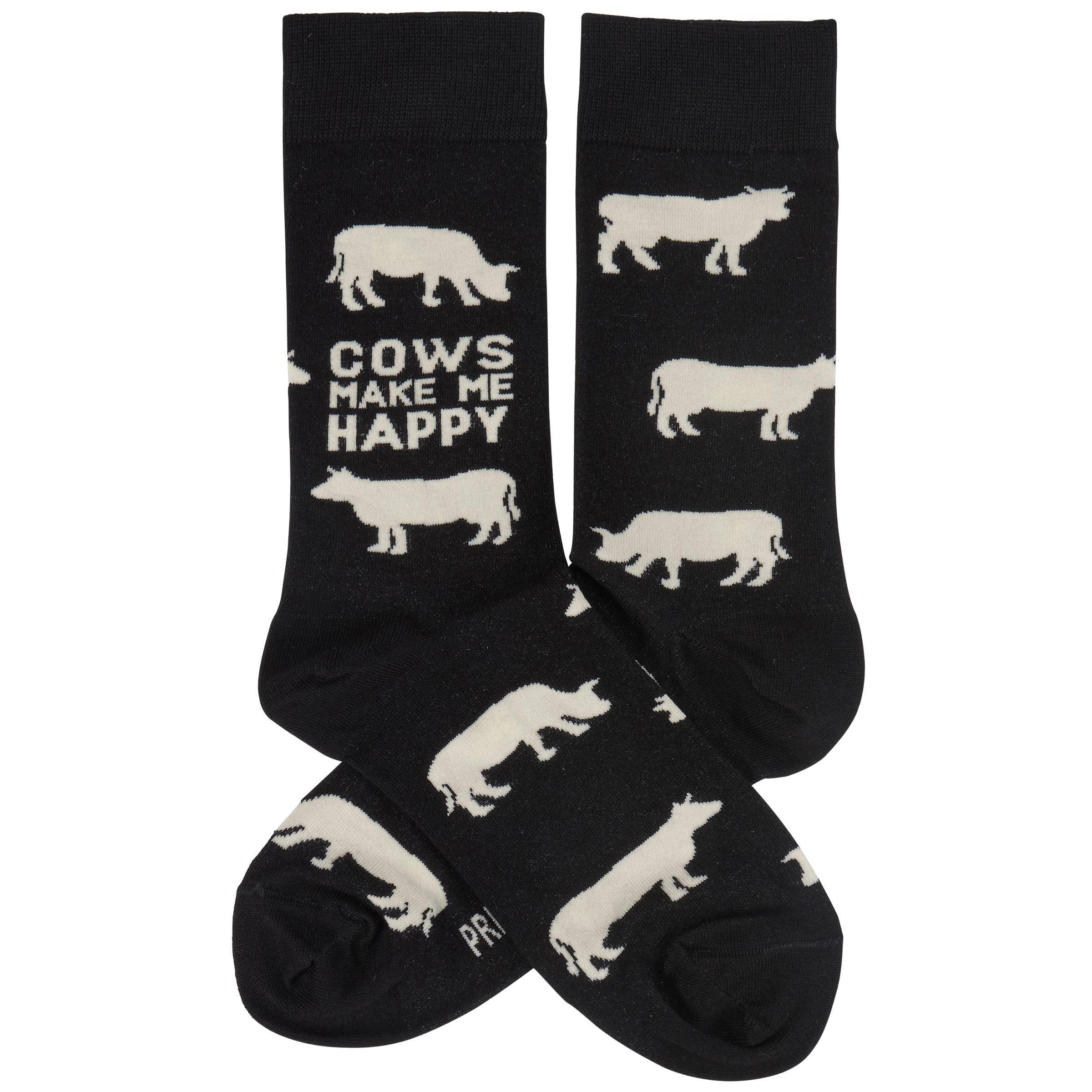 Cows Make Me Happy Socks - Image 2