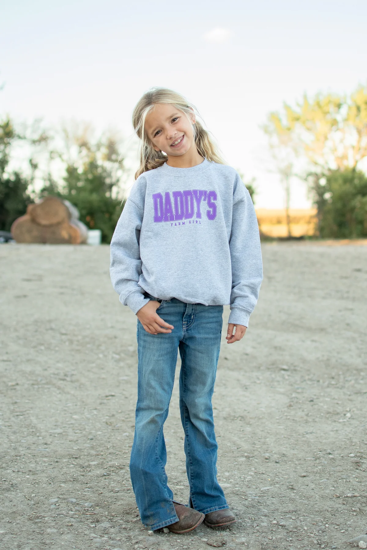 Daddy's Farm Girl' Toddler/Youth Crewneck - Image 3