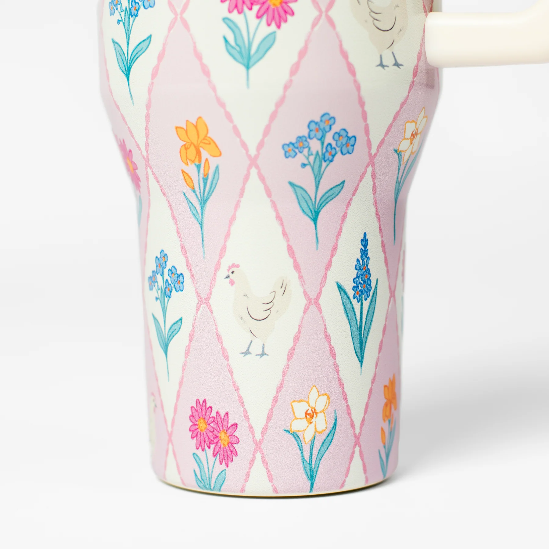Diamond Floral Chicken 40oz Water Tank Tumbler - Image 8