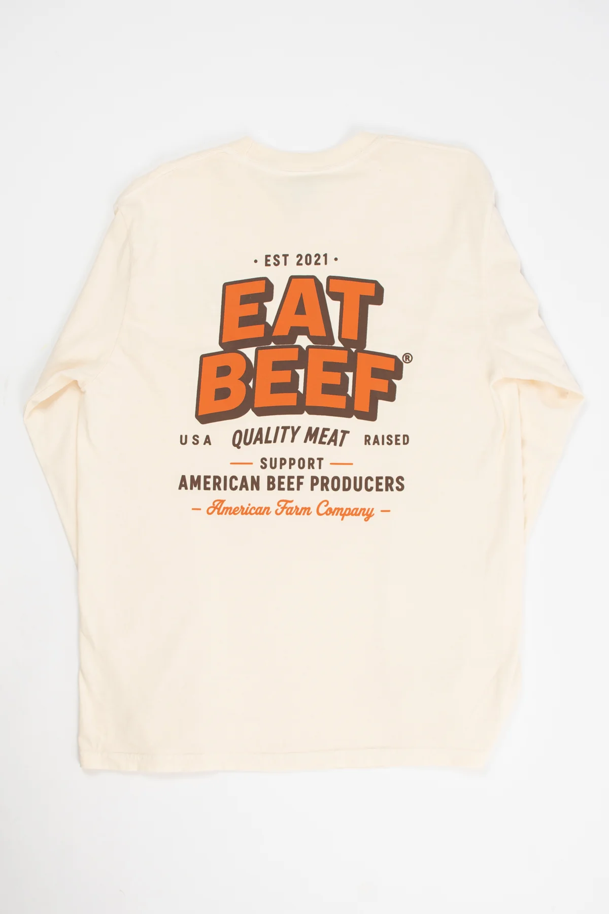 'Eat Beef' Ivory Long Sleeve - Image 5