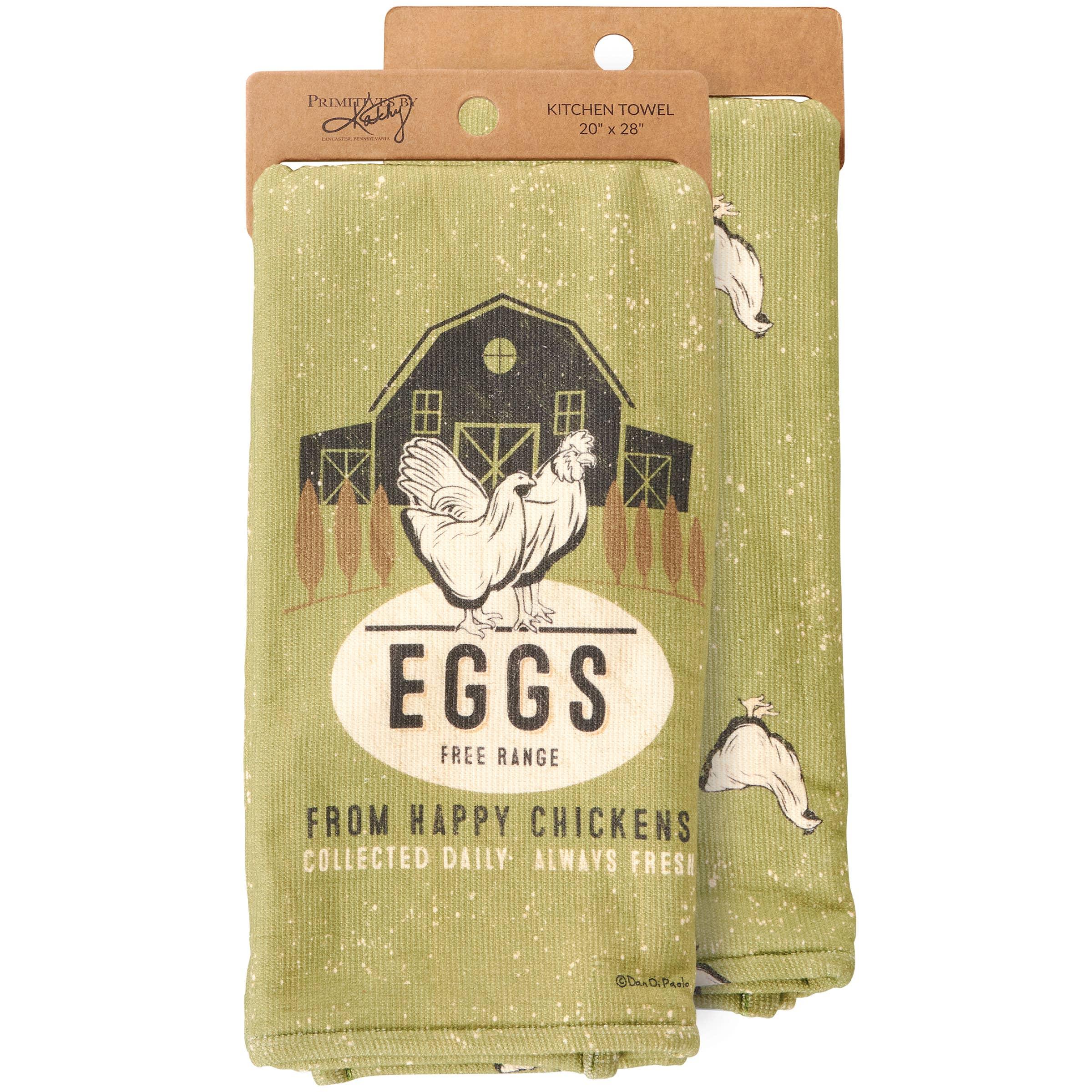 Eggs Free Range' Kitchen Towel