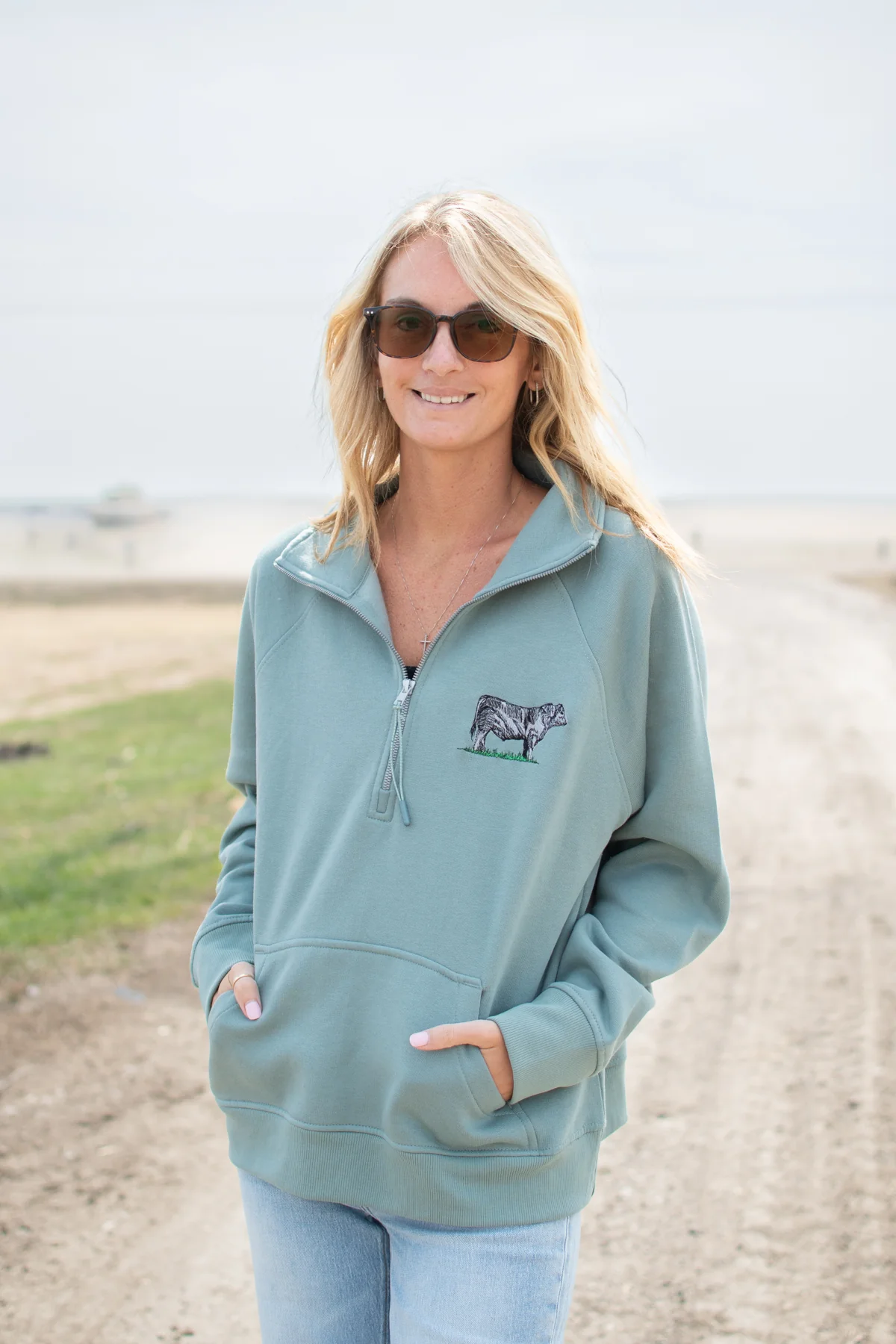 Embroidered Angus Beef 1/4 Zip - Image 3
