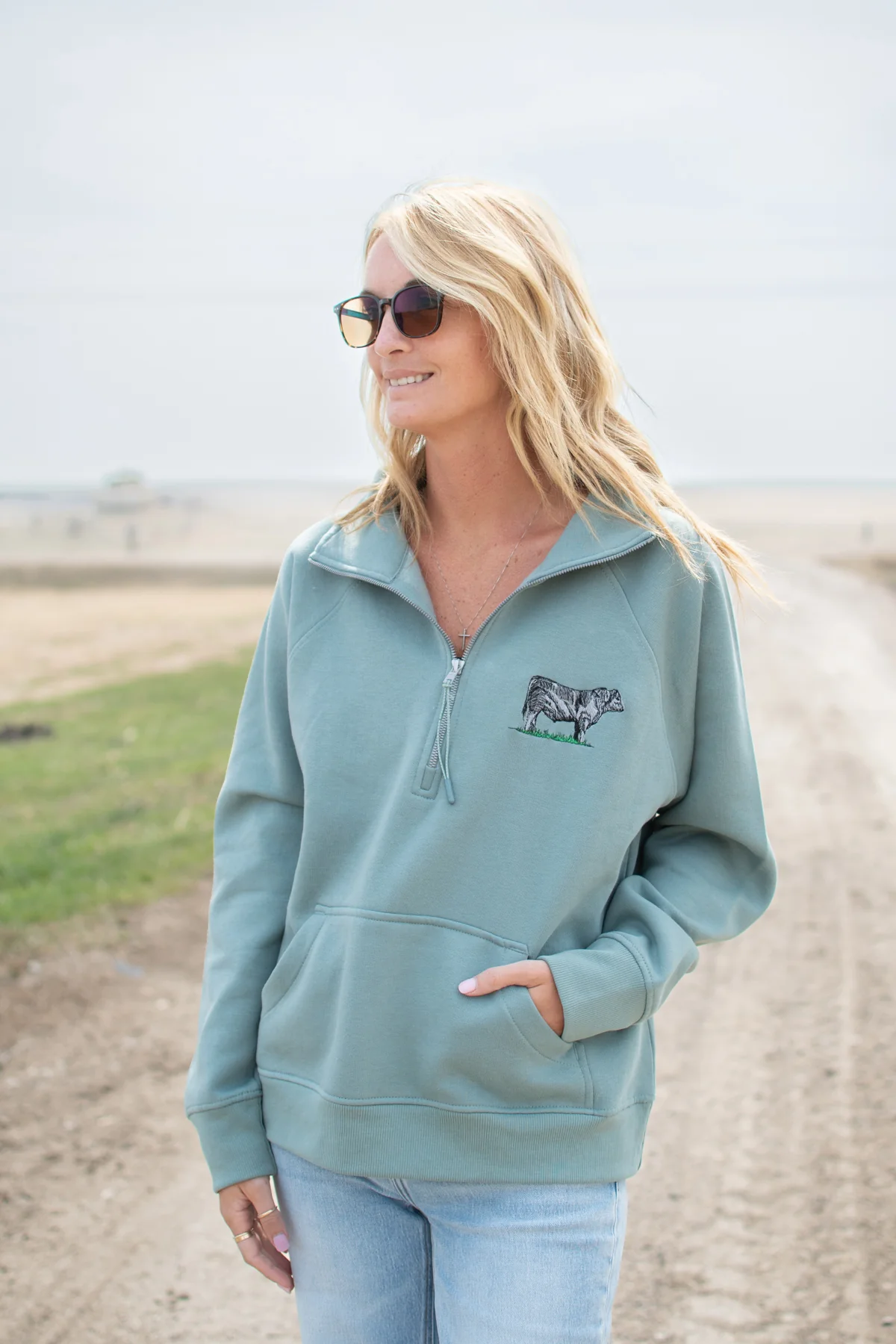 Embroidered Angus Beef 1/4 Zip - Image 4