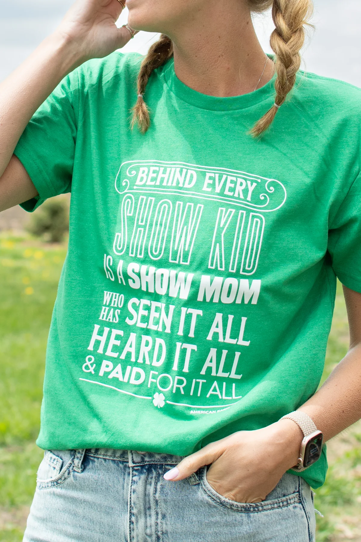 Fair Mom' Green Essentials Tee - Image 2