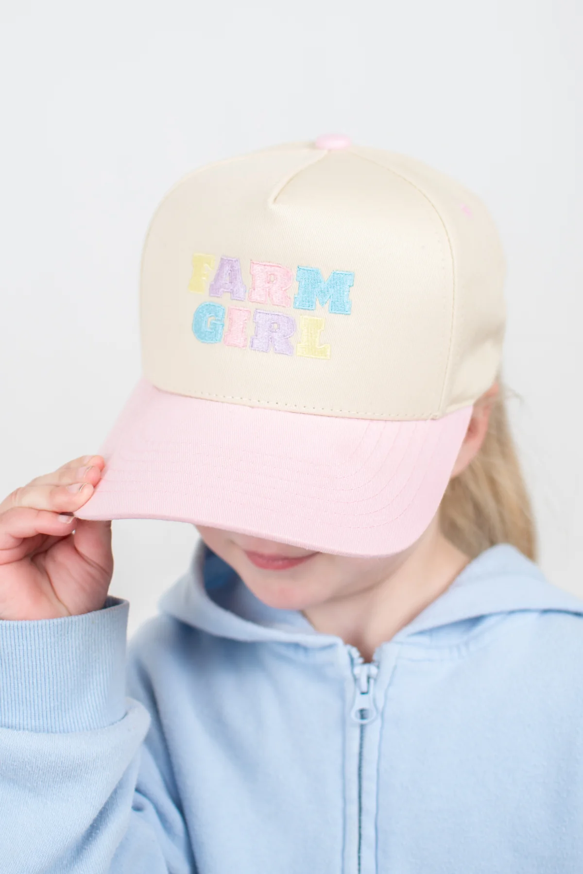 Farm Girl' Embroidered Youth Trucker Hat