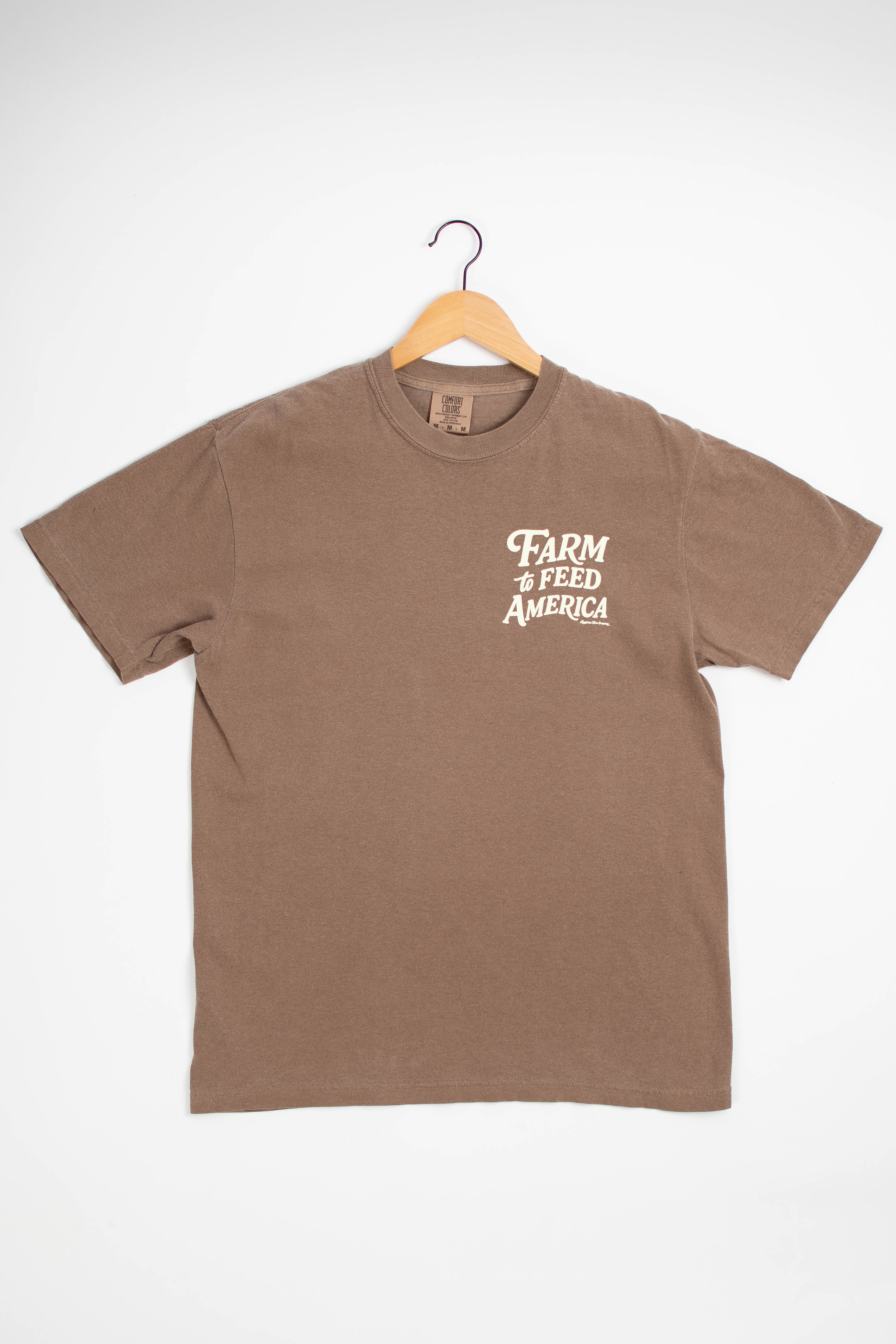Farm to Feed America' Brown Tee - Image 5