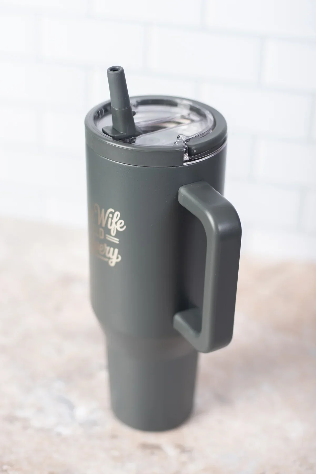 Farm Wife Field Delivery' 40oz Water Tank Tumbler - Charcoal - Image 6