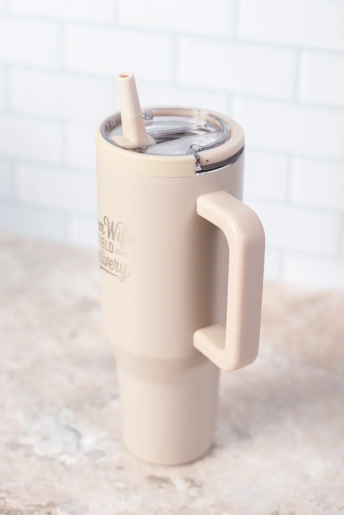 Farm Wife Field Delivery' 40oz Water Tank Tumbler - Cream - Image 4