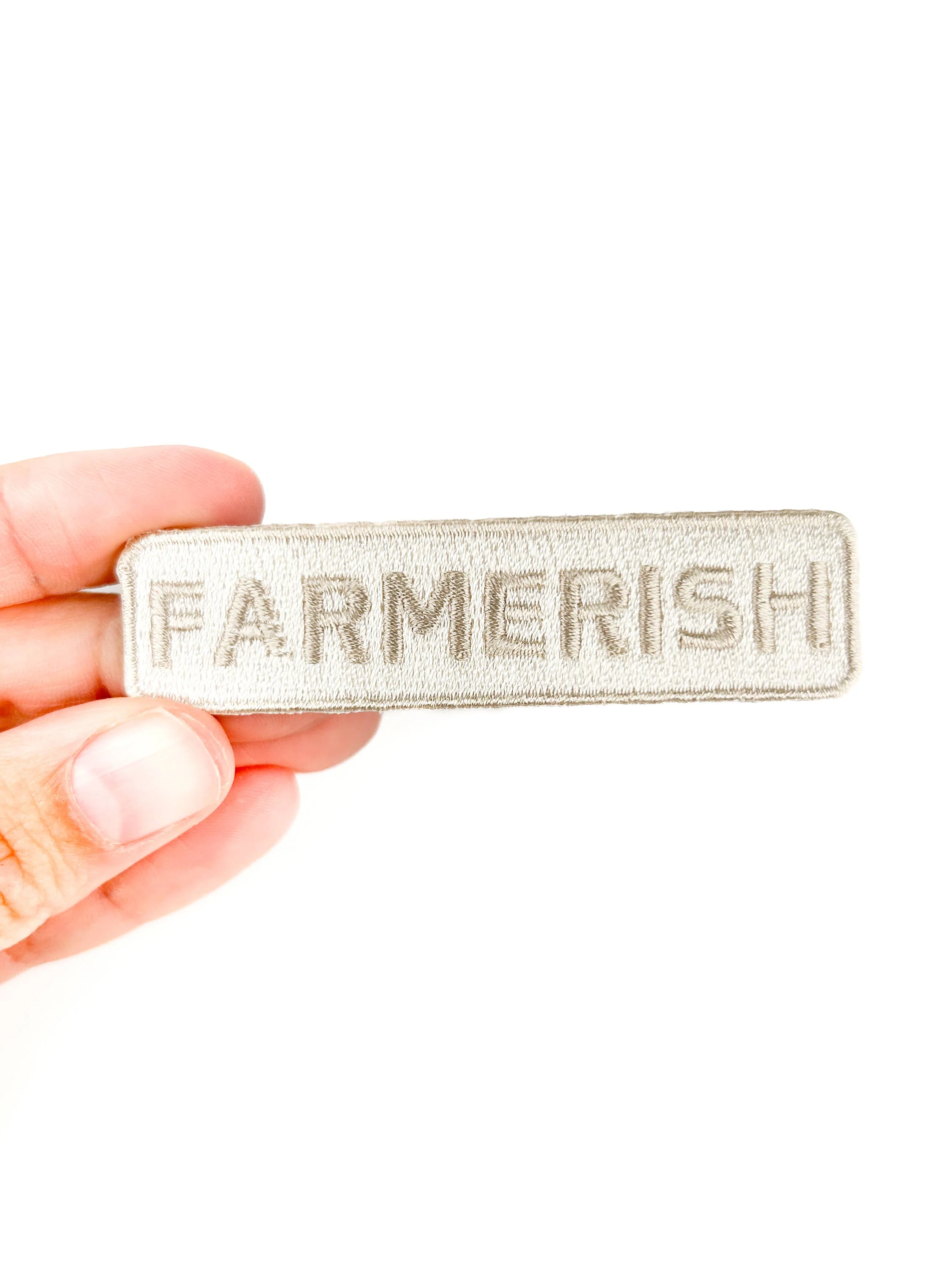 Farmerish' Embroidered Iron-On Patch
