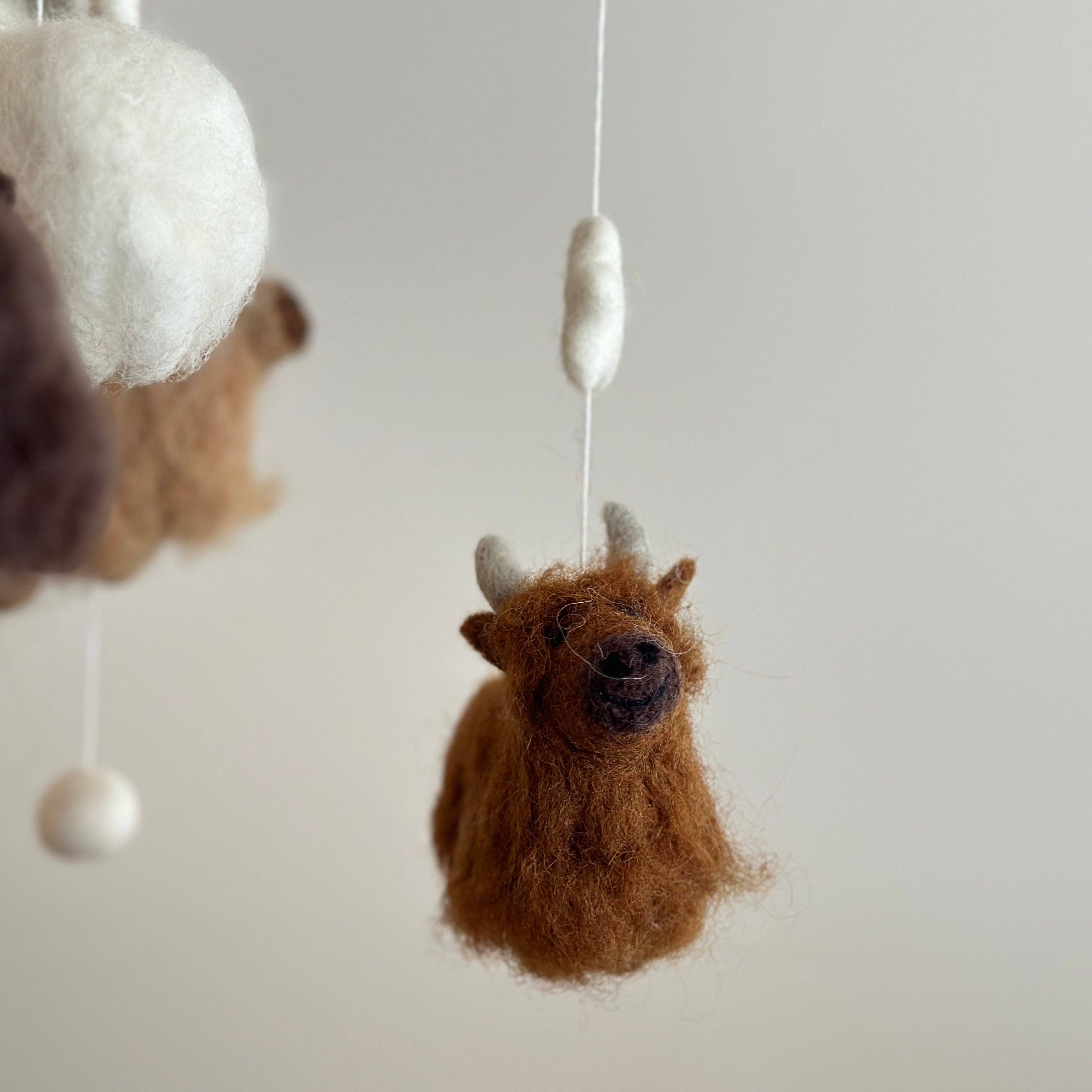 Highland Cow Felt Baby Mobile - Image 9