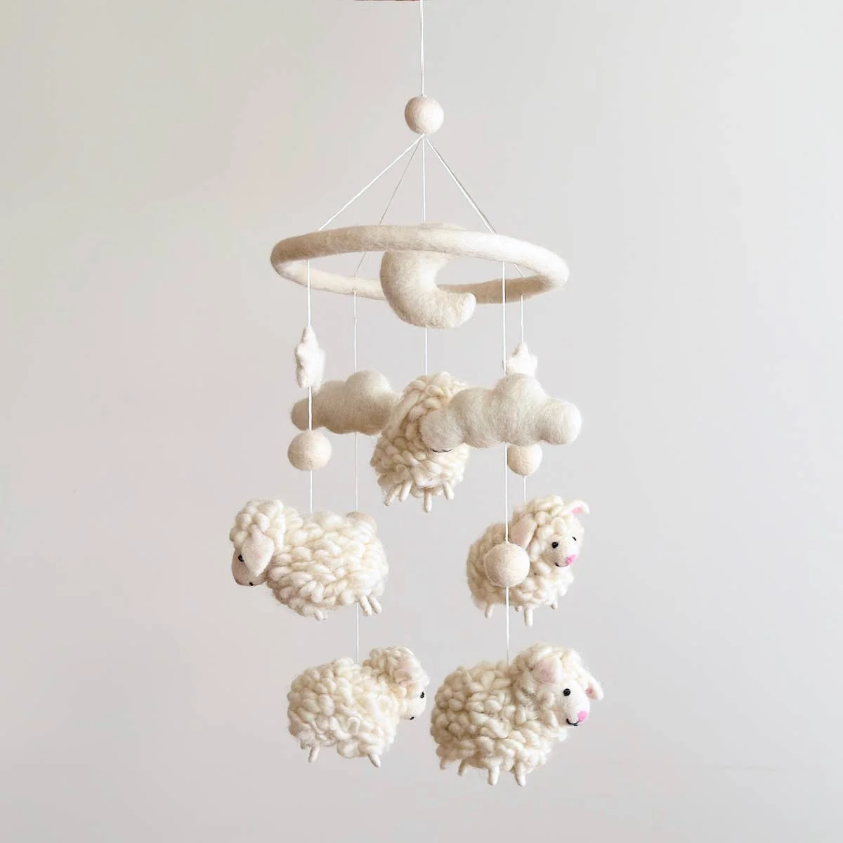 Sheep Felt Baby Mobile - Image 4