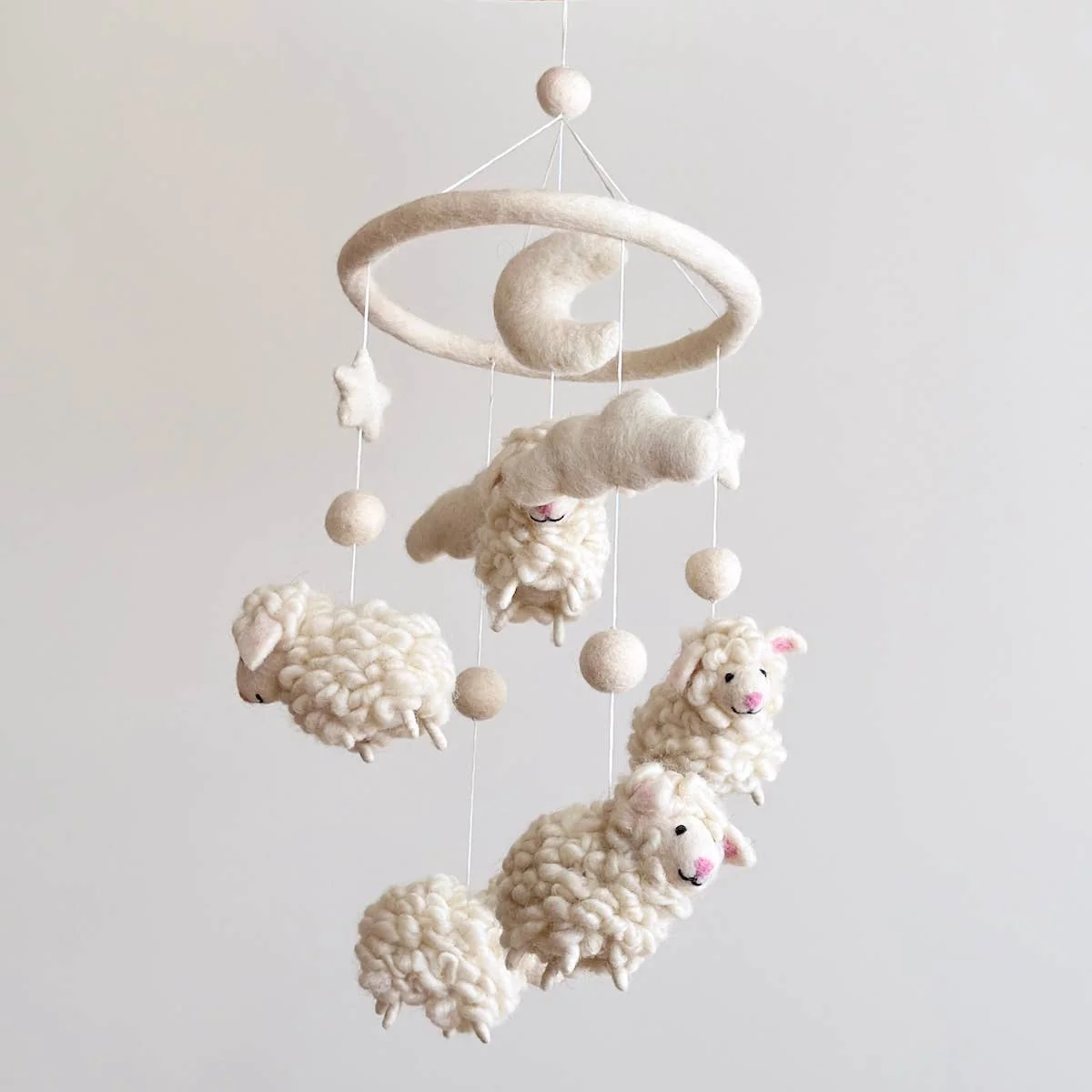 Sheep Felt Baby Mobile - Image 7