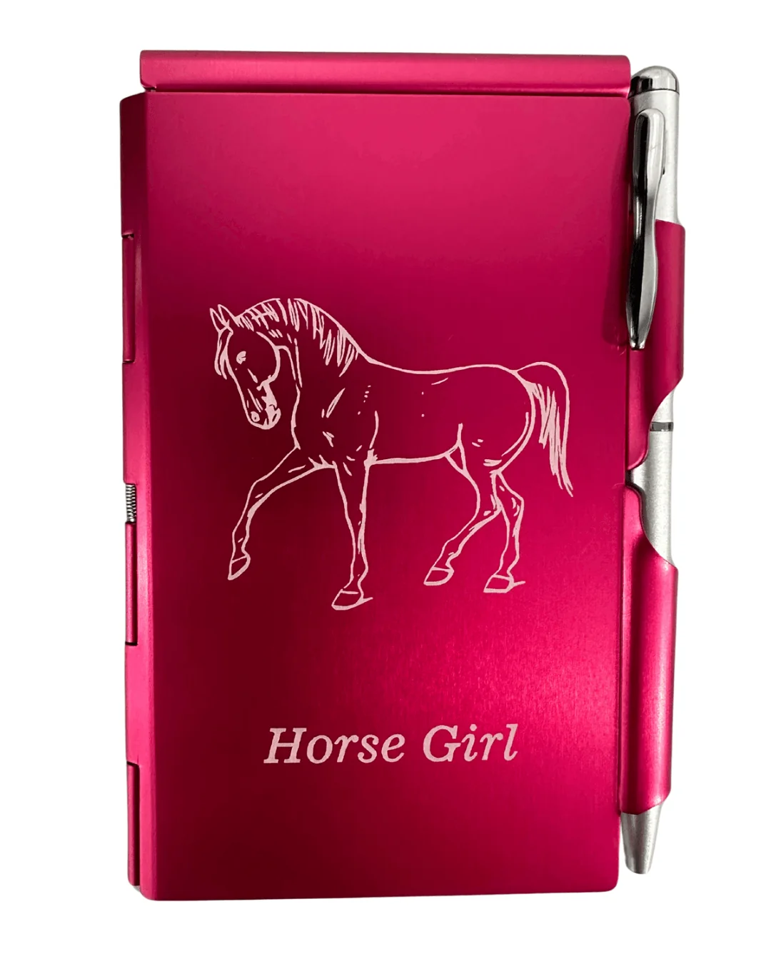 Pink 'Horse Girl' Flip Notepad