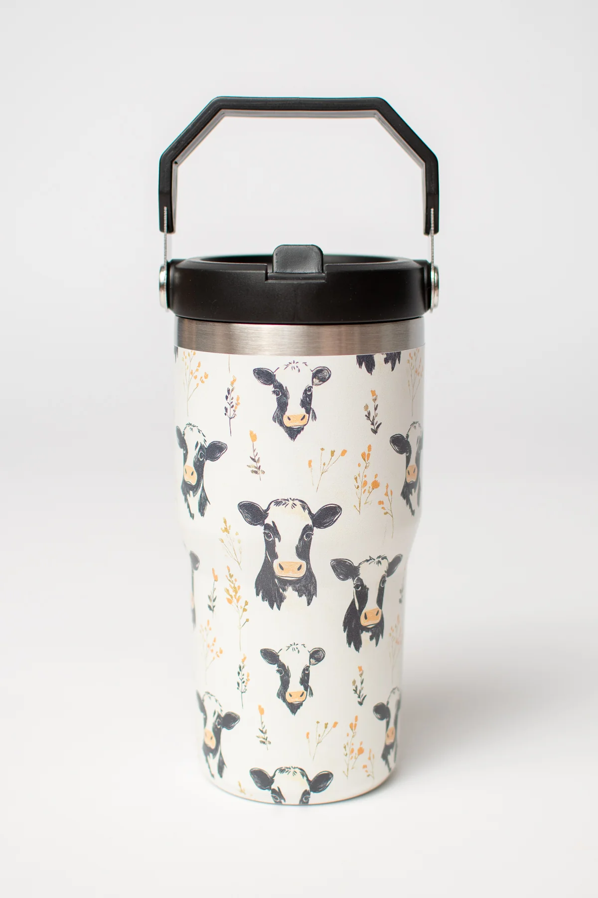 Floral Holstein 20oz Kids Bucket Handle Tumbler *Preorder* - Image 2