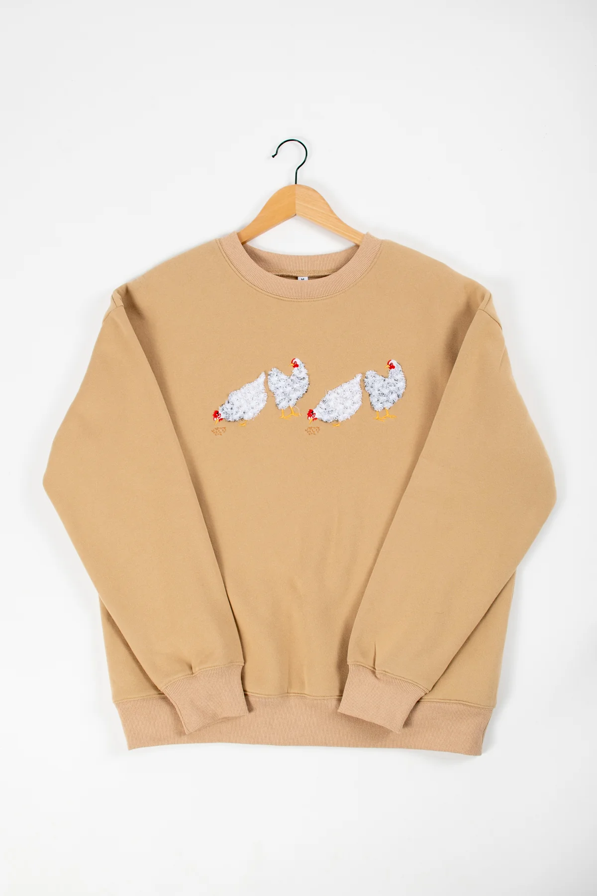 Fluffy White Chicken Tan Crewneck - Image 3