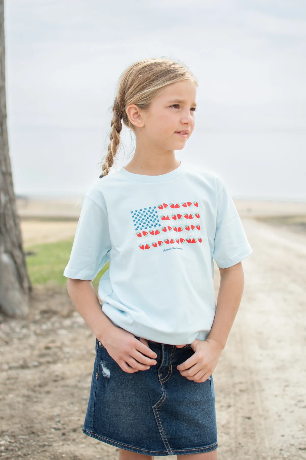 Fruit Flag Toddler/Youth Light Blue Tee