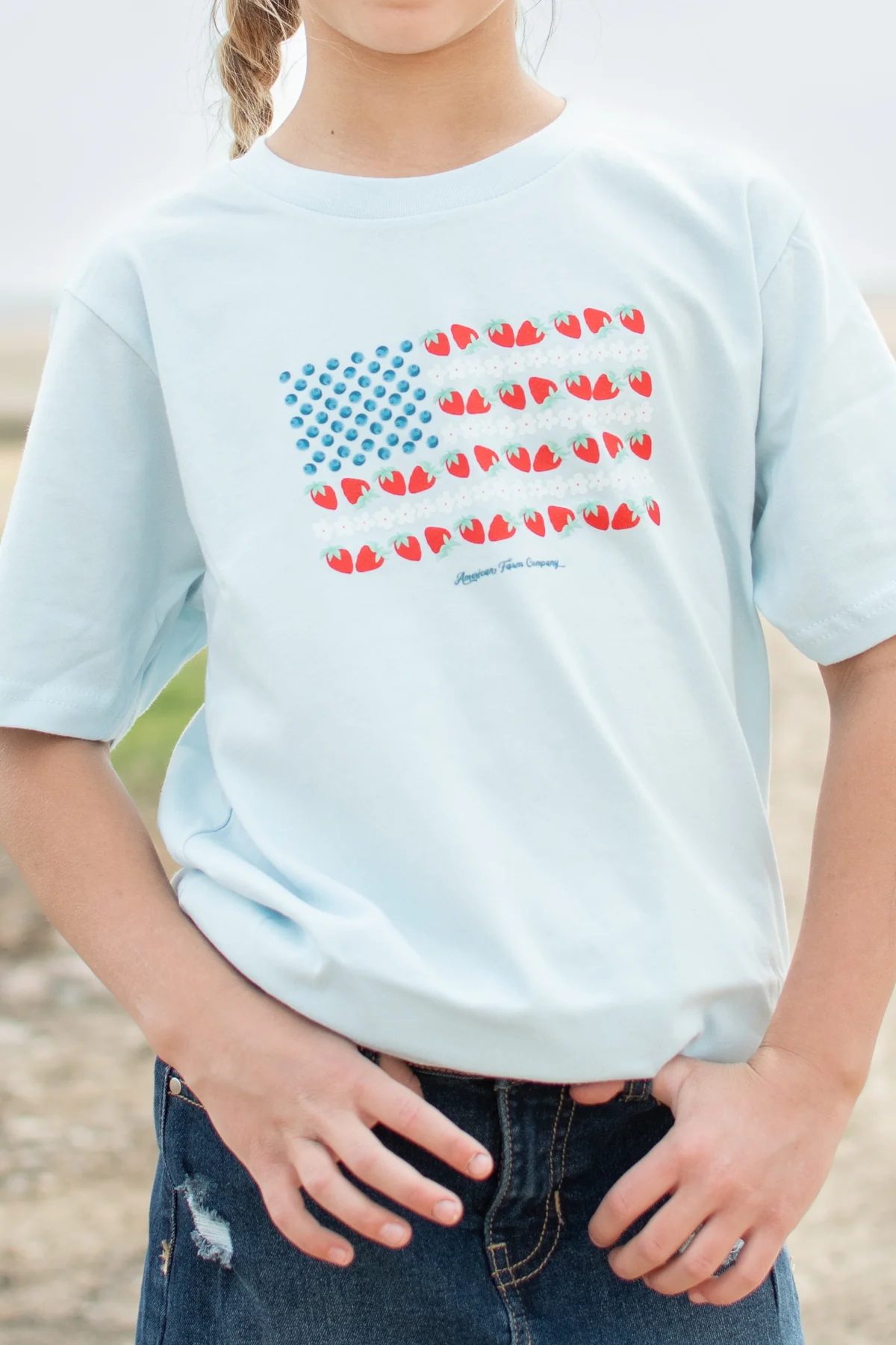 Fruit Flag Toddler/Youth Light Blue Tee - Image 2
