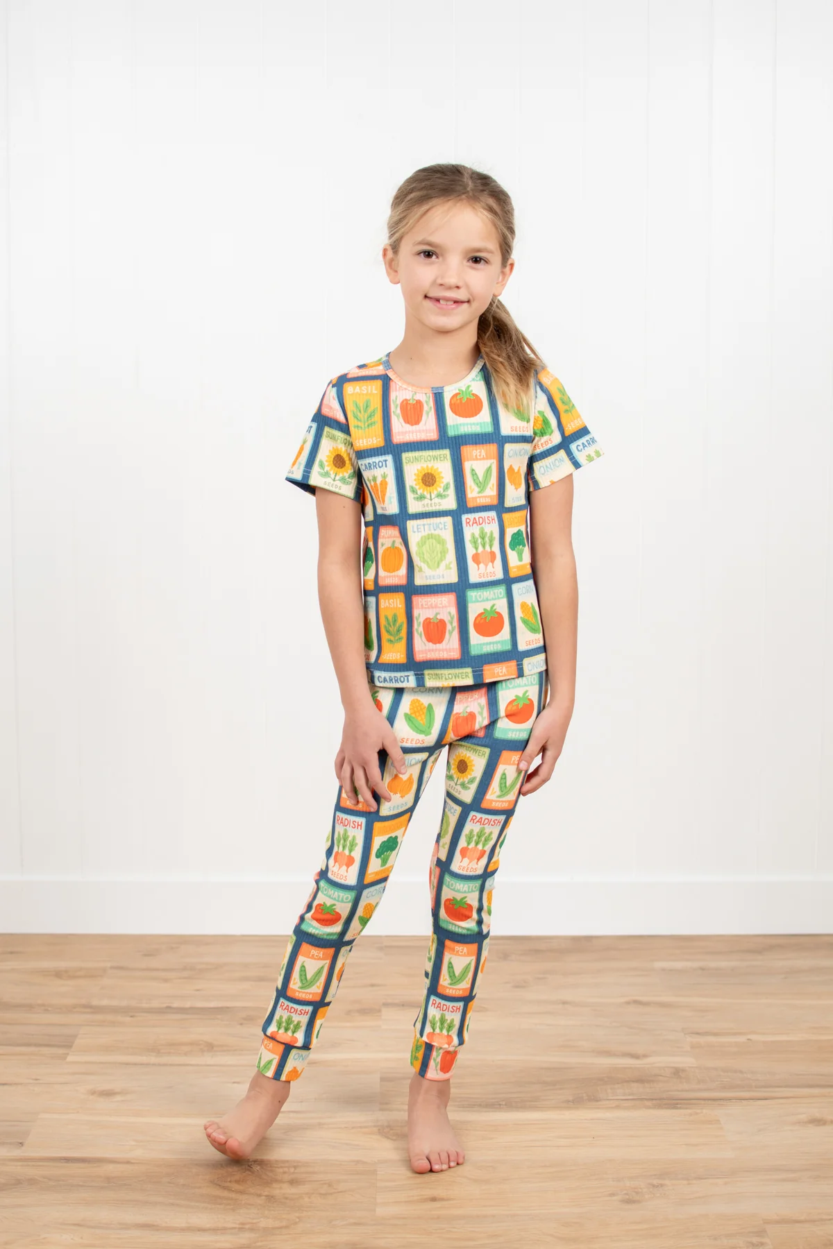 Garden Seed Toddler/Youth Ribbed Cotton Pajama Set