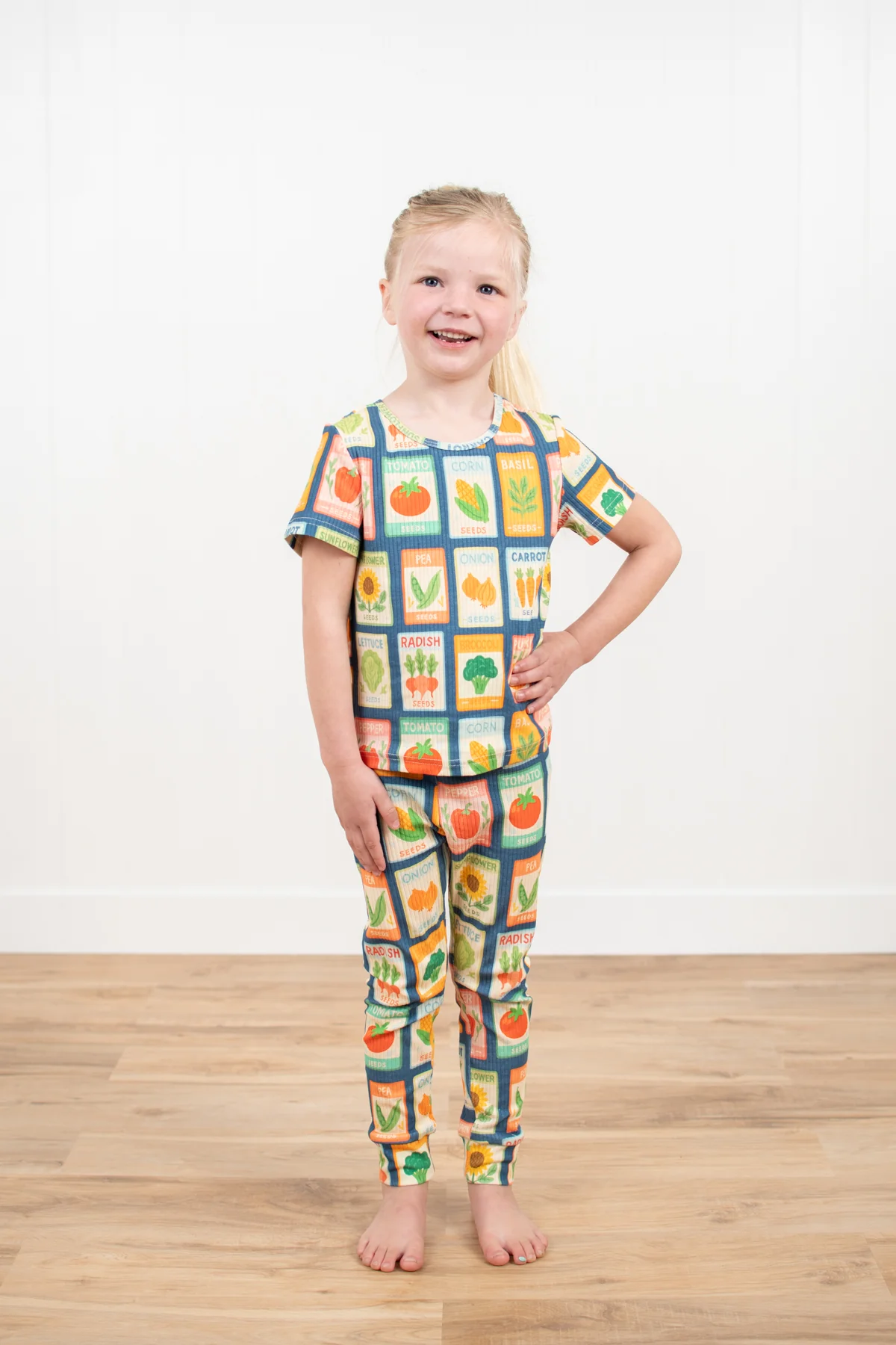 Garden Seed Toddler/Youth Ribbed Cotton Pajama Set - Image 3