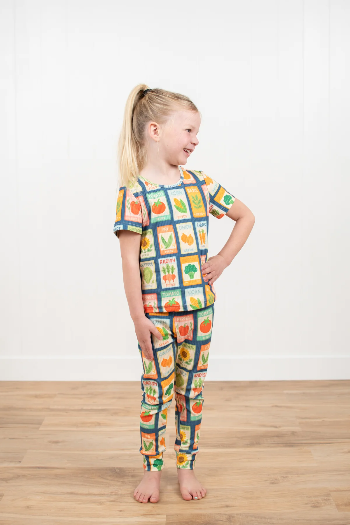 Garden Seed Toddler/Youth Ribbed Cotton Pajama Set - Image 6