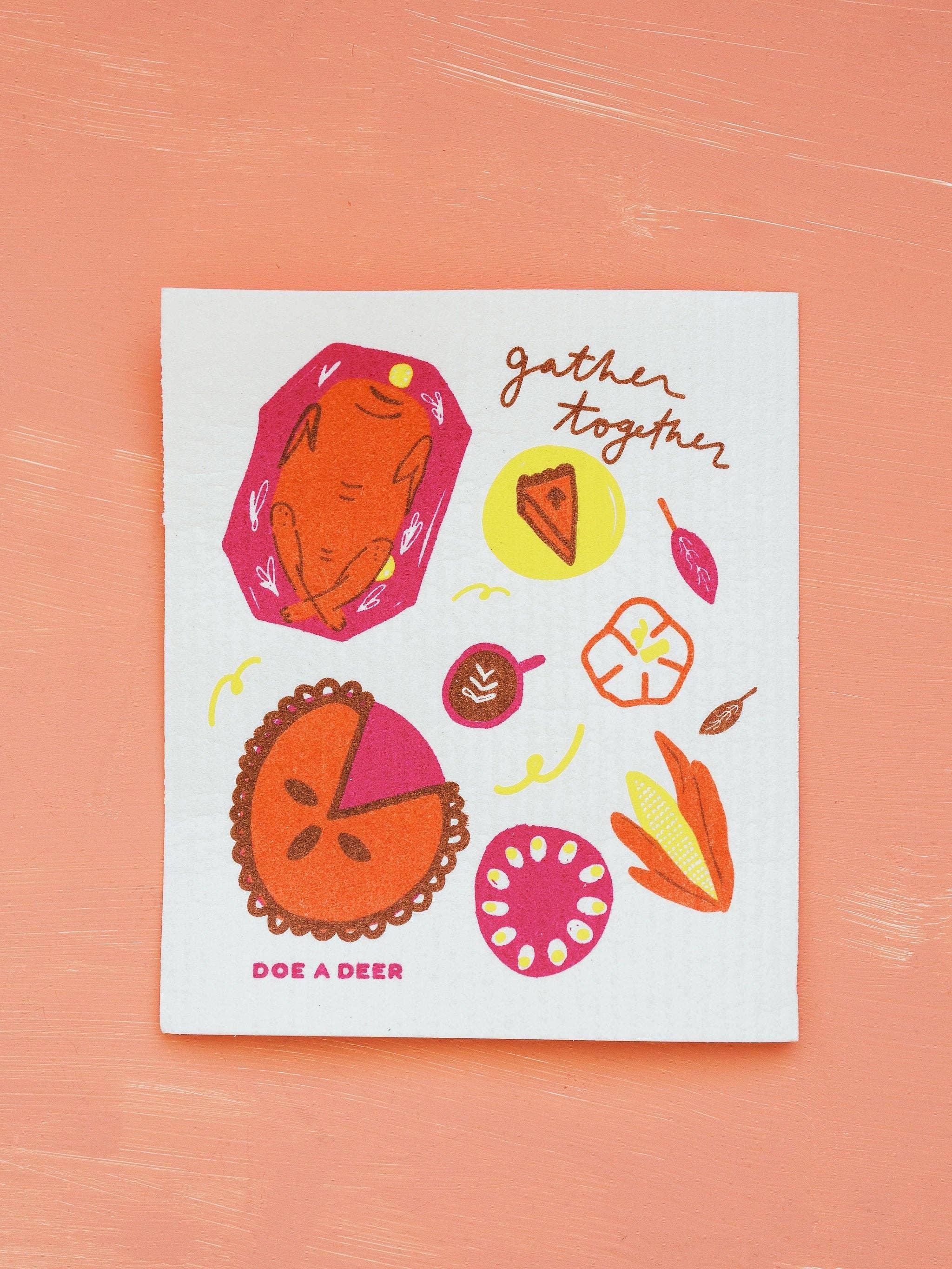 Gather Together' Swedish Dishcloth - Image 3