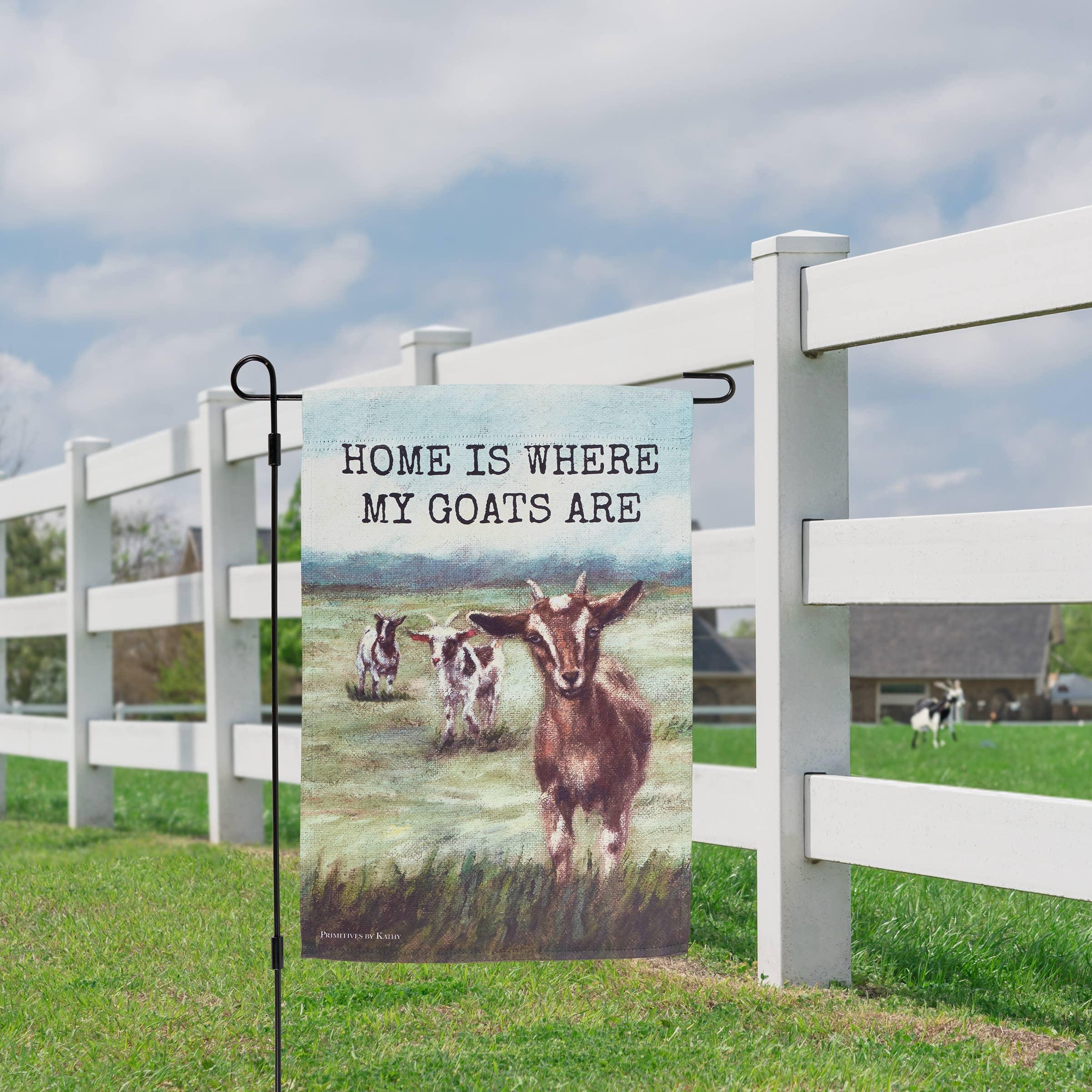 Home Where My Goats Are' Garden Flag - Image 3