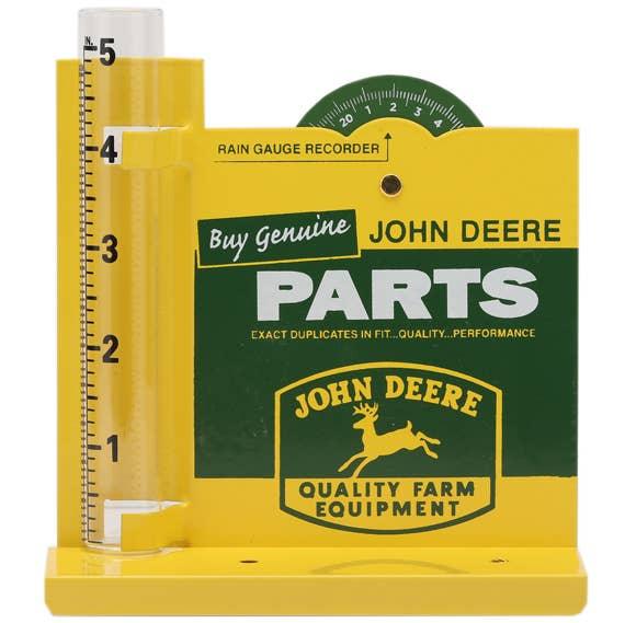 John Deere Parts' Metal Rain Gauge