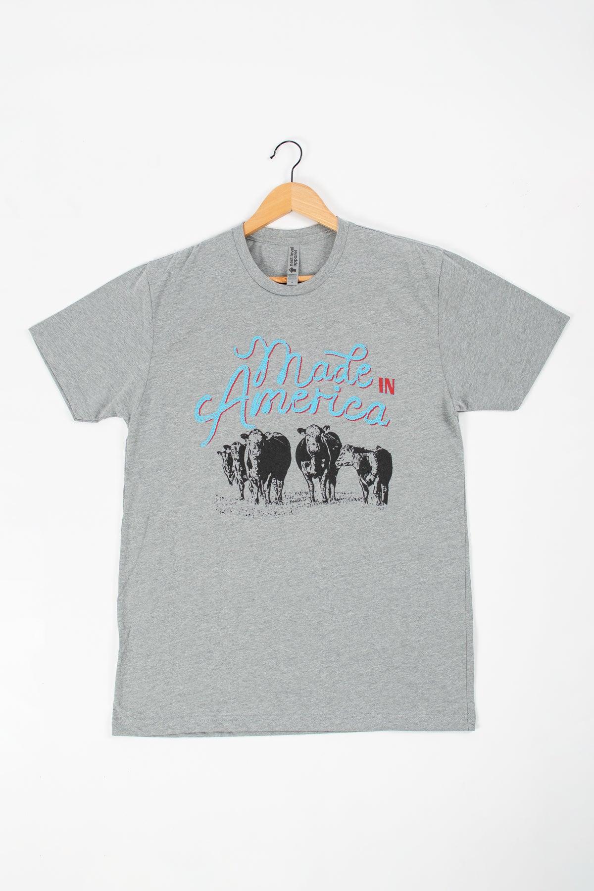 Made in America' Grey Tee - Image 4