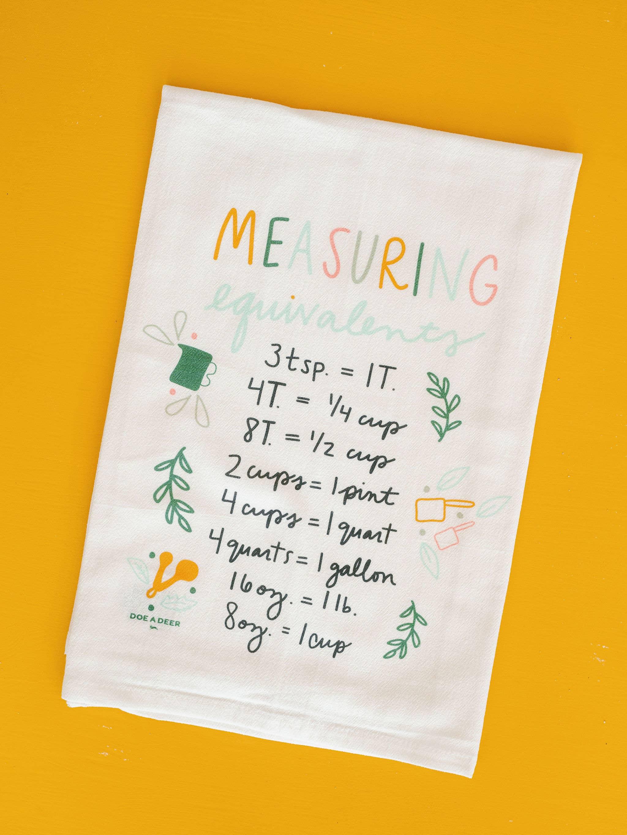 Measuring Equivalents Flour Sack Towel - Image 2