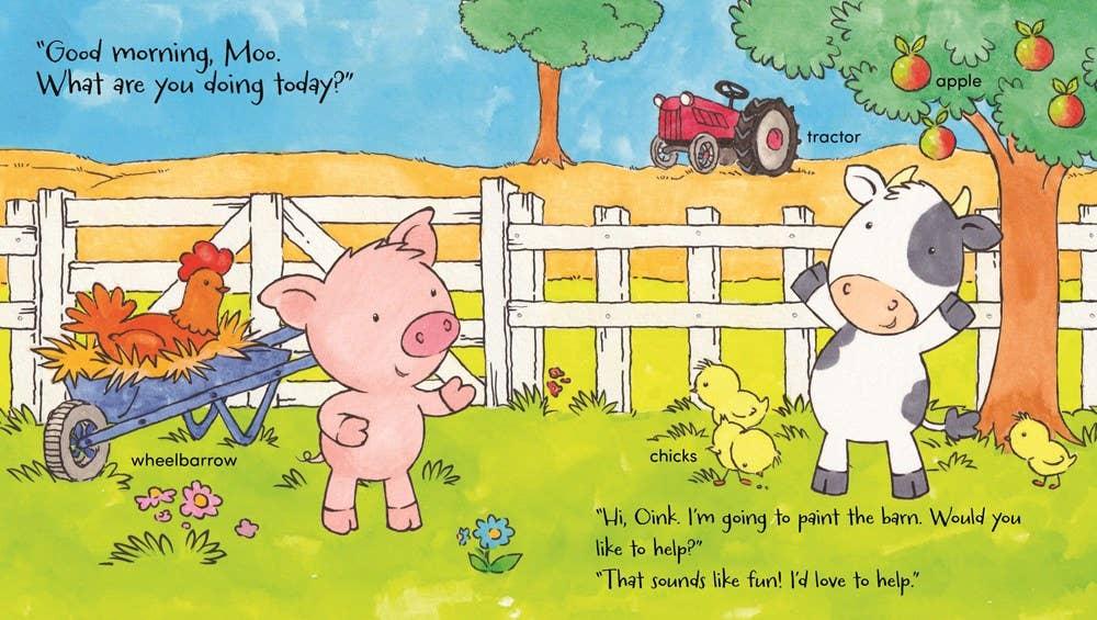 Oink and Moo Paint a Barn Board Book - Image 3