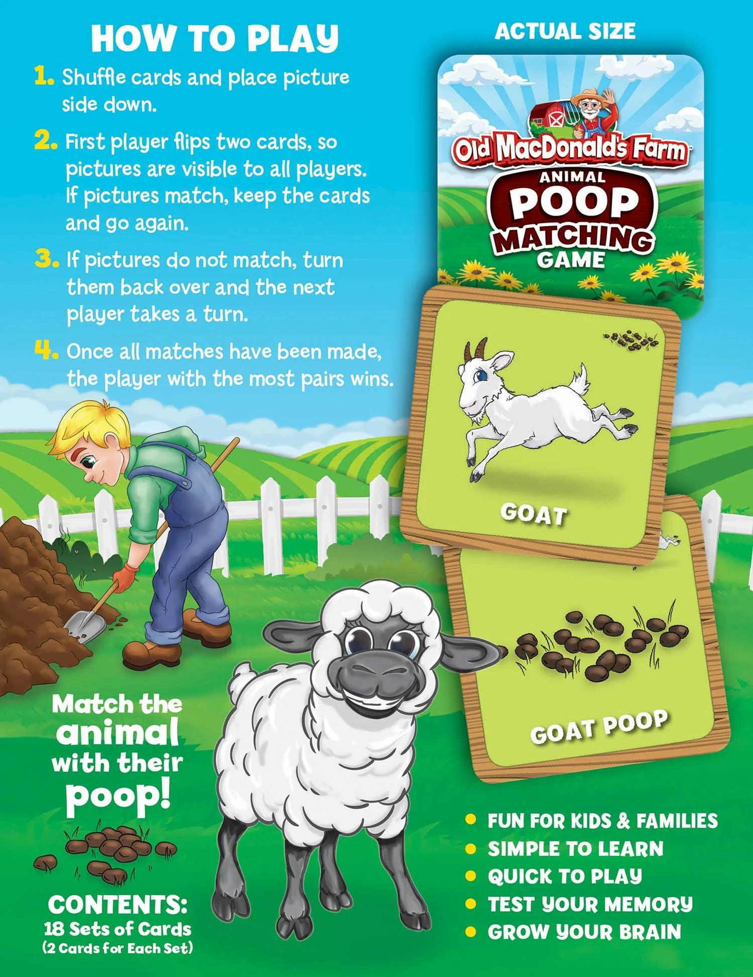 Old MacDonald's Farm - Animal Poop Matching Game - Image 3