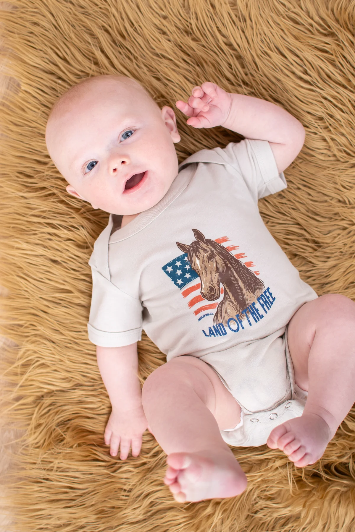 Patriotic Horse 'Land of the Free' Onesie - Image 2