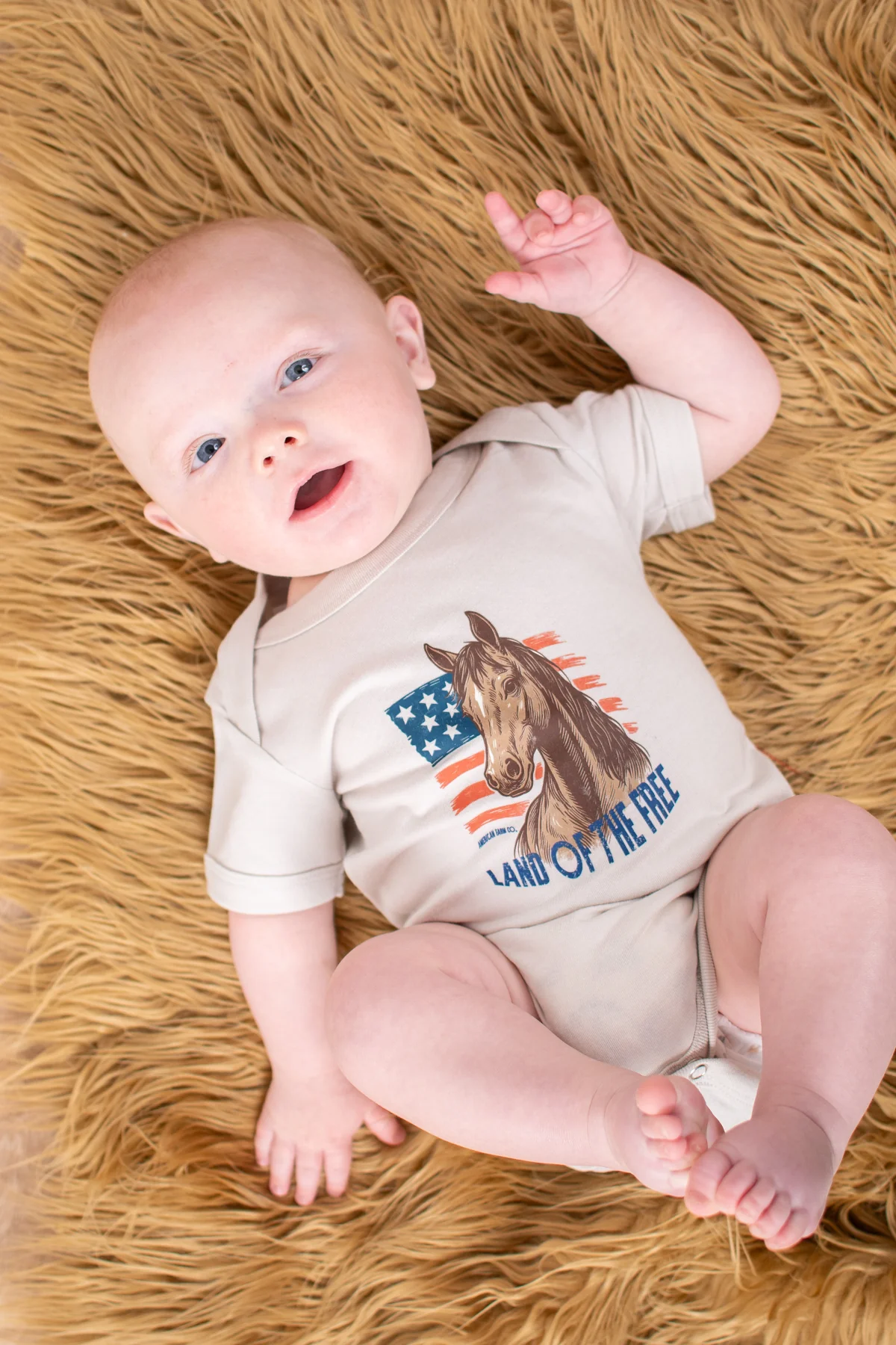 Patriotic Horse 'Land of the Free' Onesie - Image 3